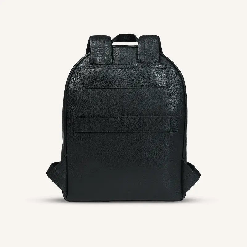 silvano commute pack backpack - black leather backpack