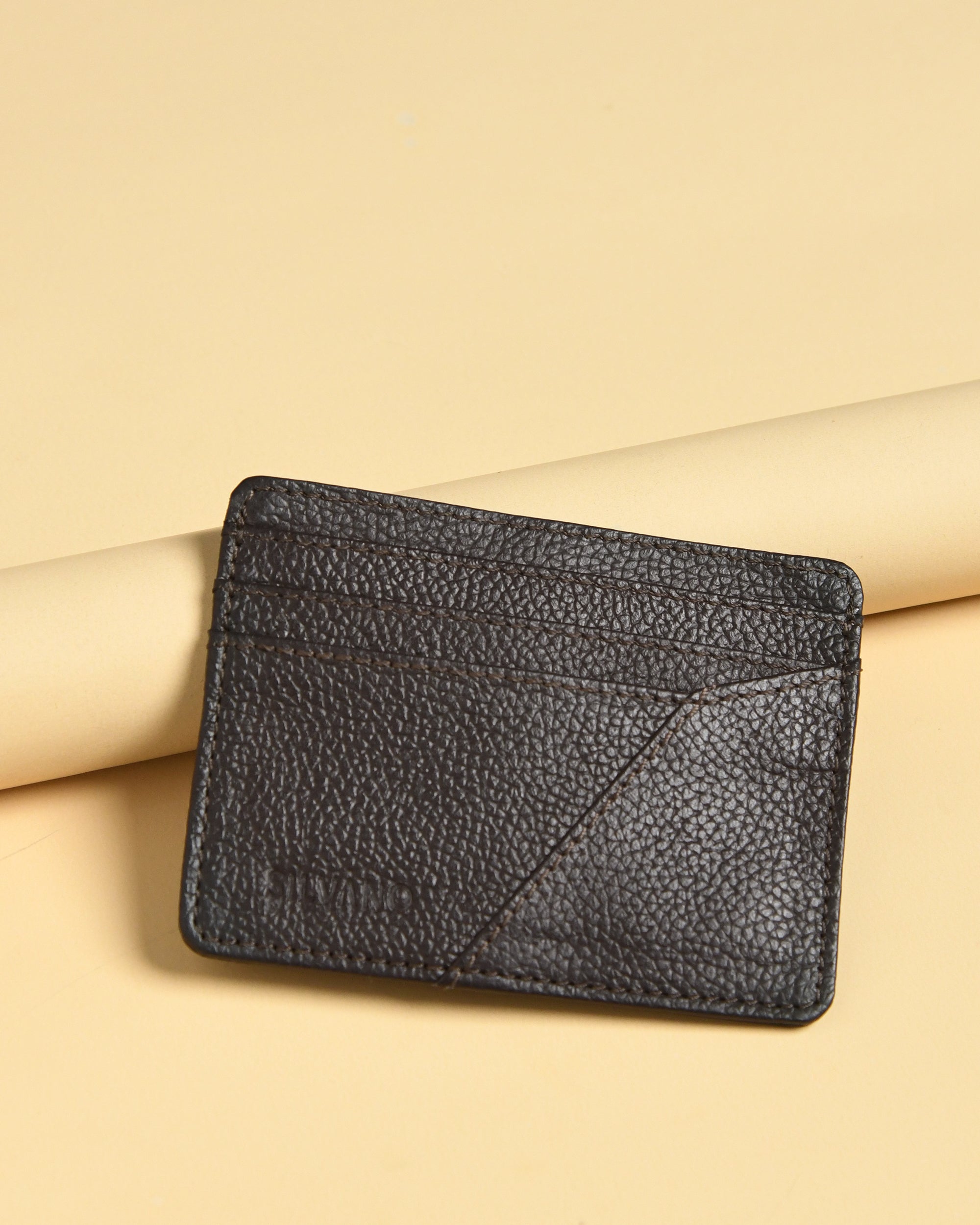ARCO VAULT LEATHER CARD HOLDER FOR MEN – DARK BROWN