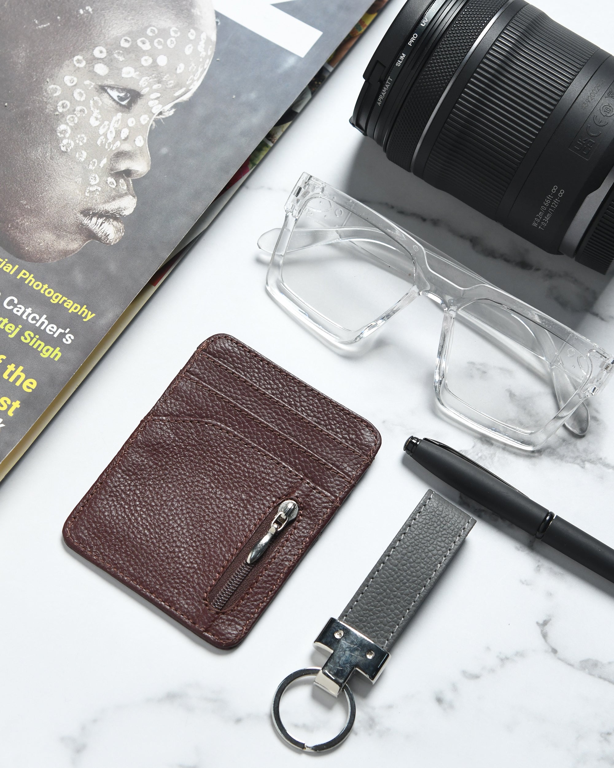 SIENA CARD HOLDER FOR MEN - Dark Brown