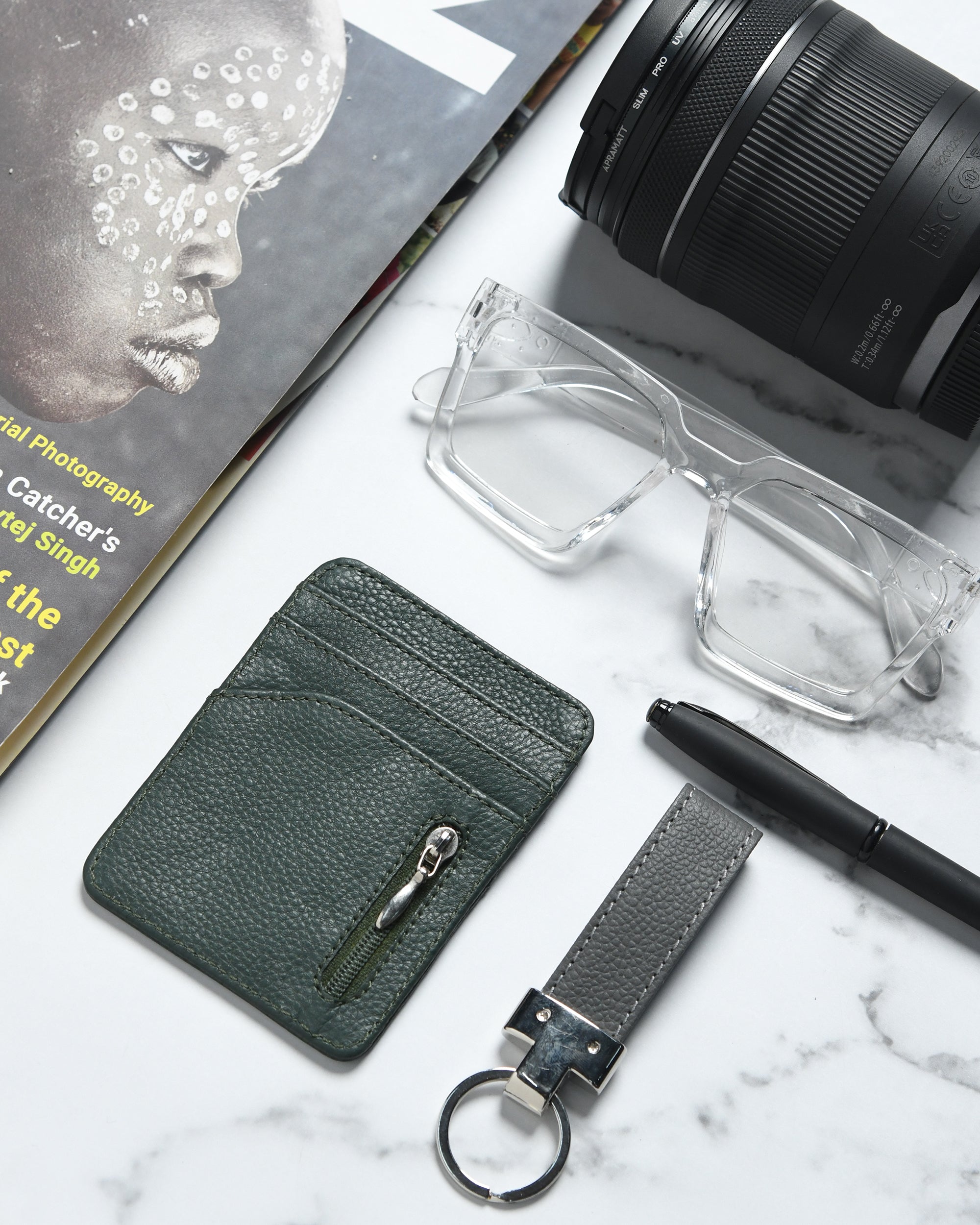 SIENA LEATHER CARD HOLDER FOR MEN – OLIVE