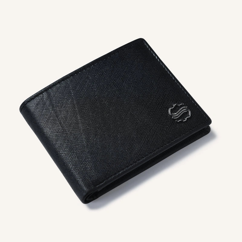 silvano titan tally wallet - black leather wallet