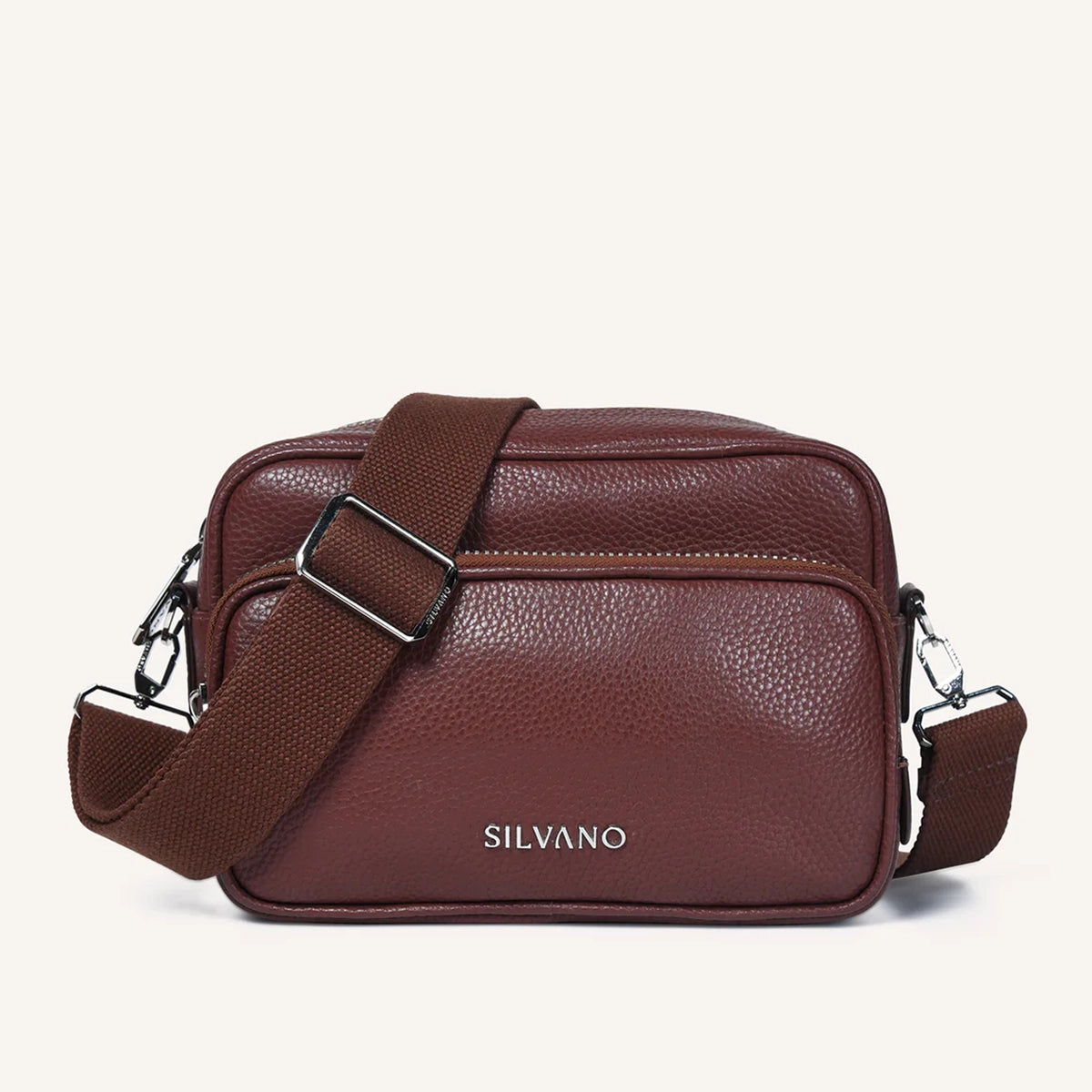 silvano conductor crossbody bag - brown leather crossbody bag