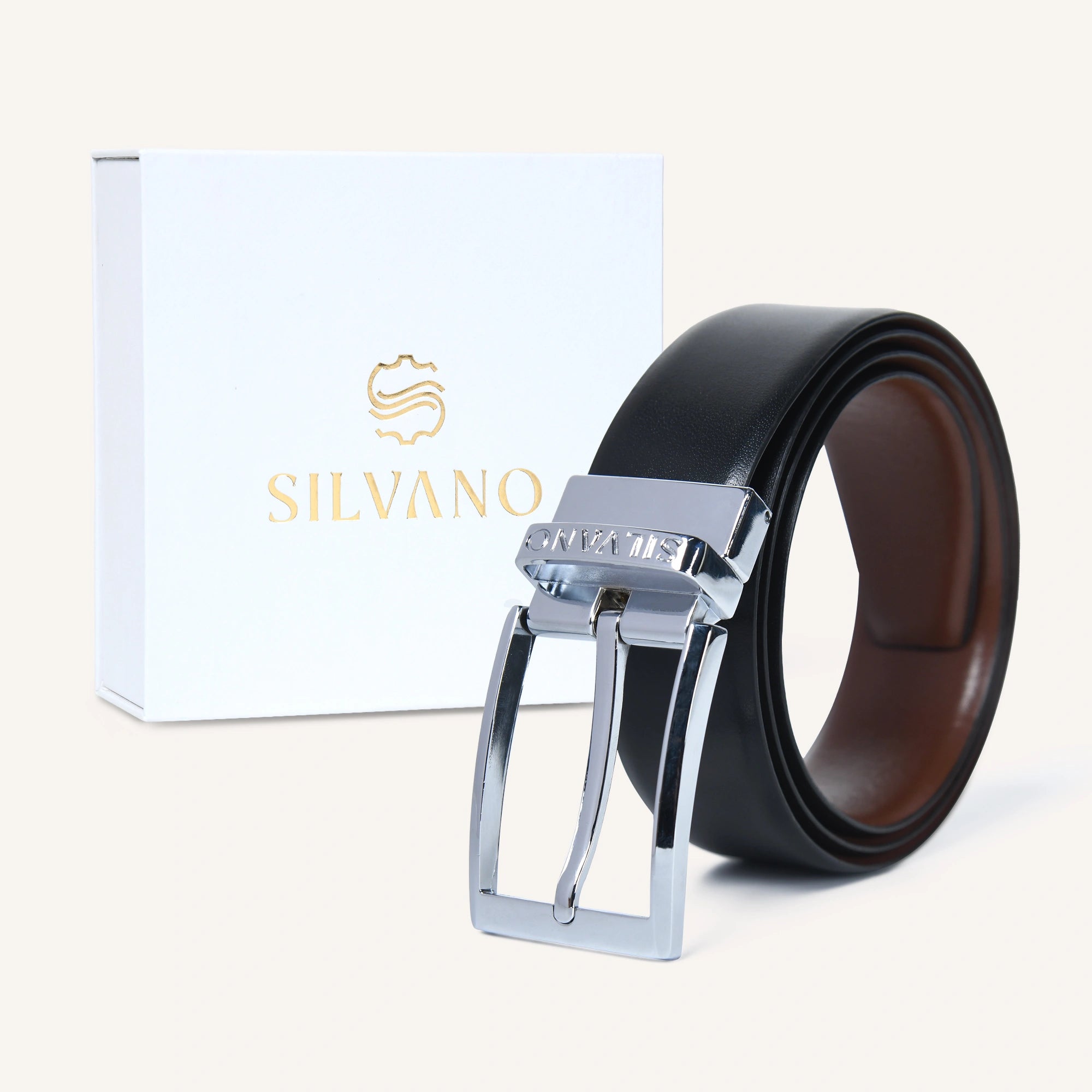MAVERICK BELT FORMAL REVERSIBLE BELT - BLACK/BROWN