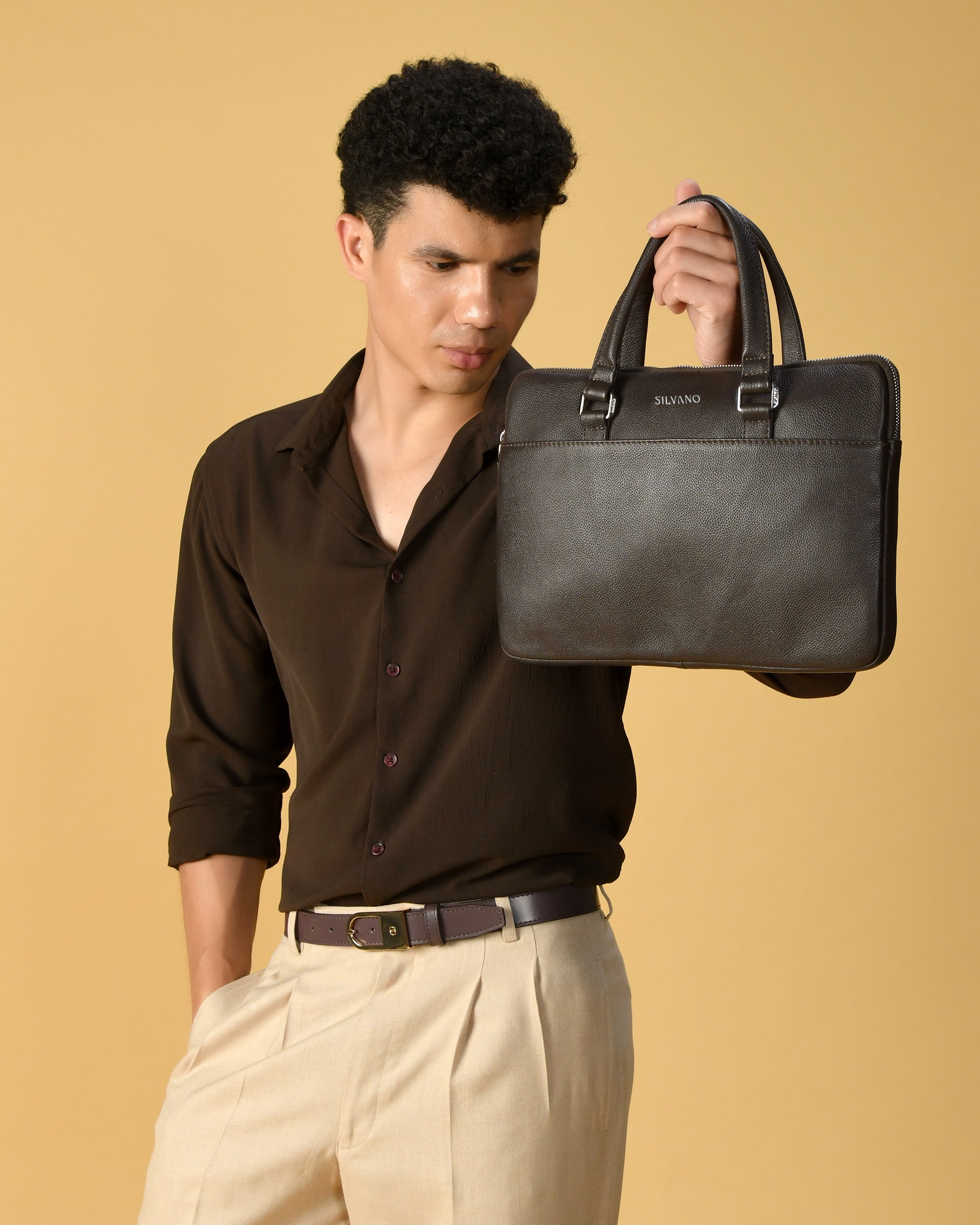 ULTRA EDGE LAPTOP SLEEVE FOR MEN - Dark Brown