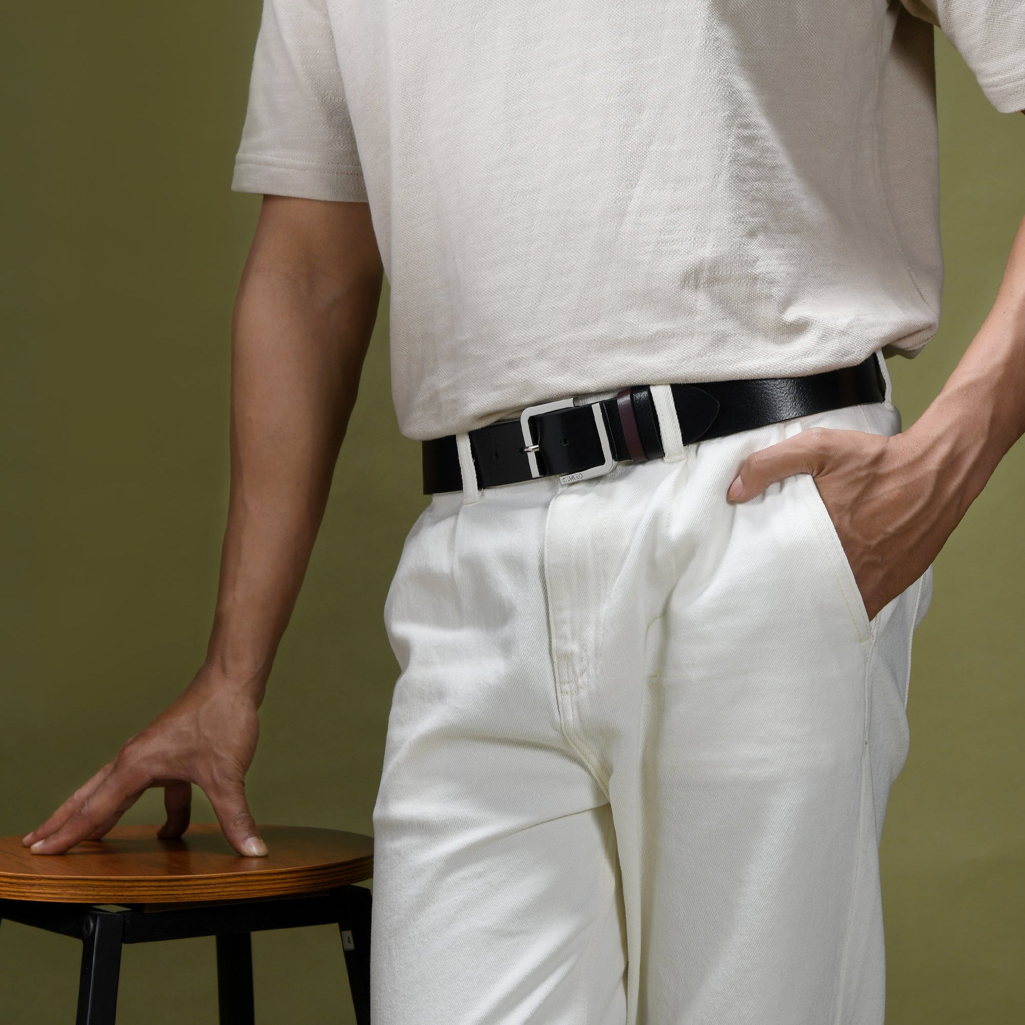 THE URBAN LINEA Belt FOR MEN – CAVIAR