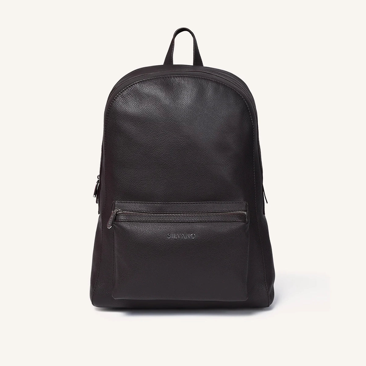 silvano trail trekkar backpack - dark brown leather backpack