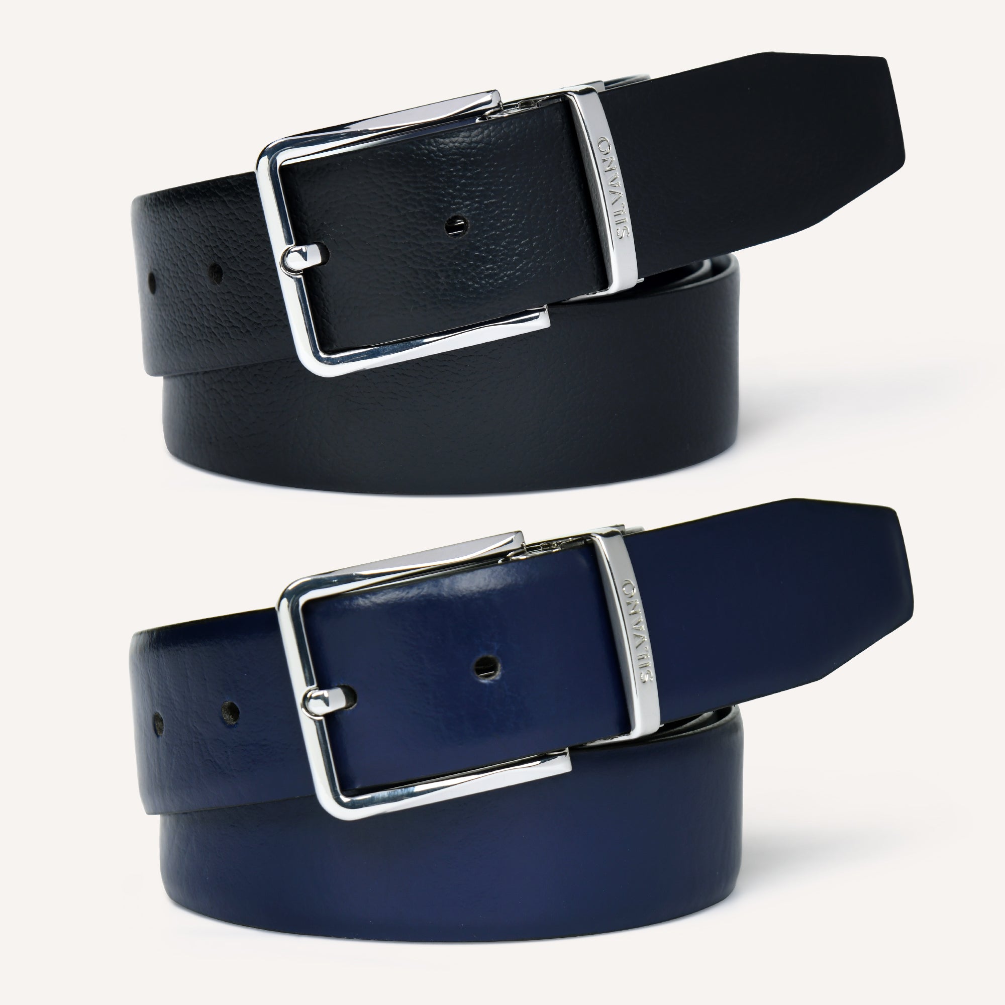 TOSCANO Belt FOR MEN – CAVIAR/BLUE DEPTHS