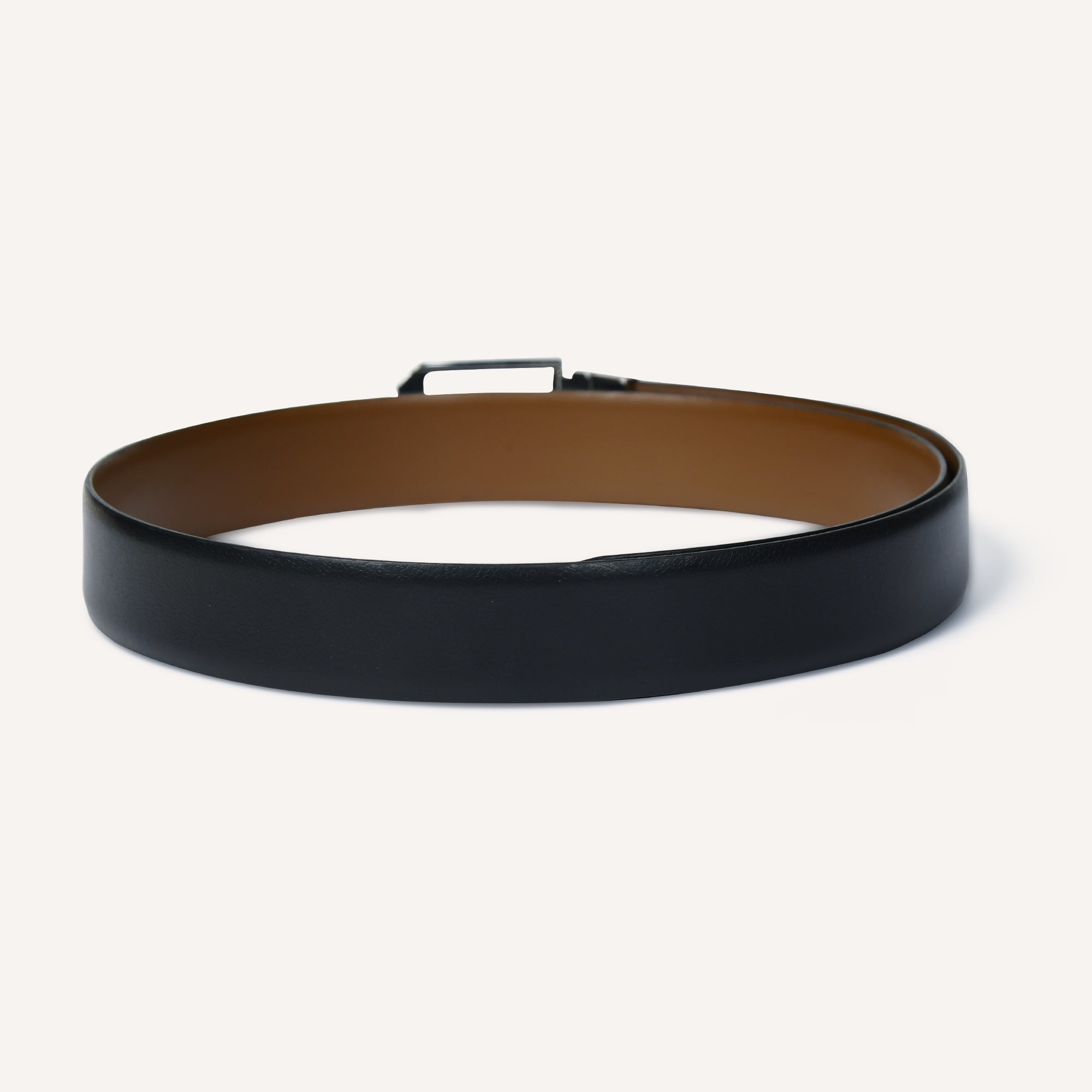 MIDNIGHT LEDGER Belt FOR MEN – CAVIAR/ BRONZE BROWN