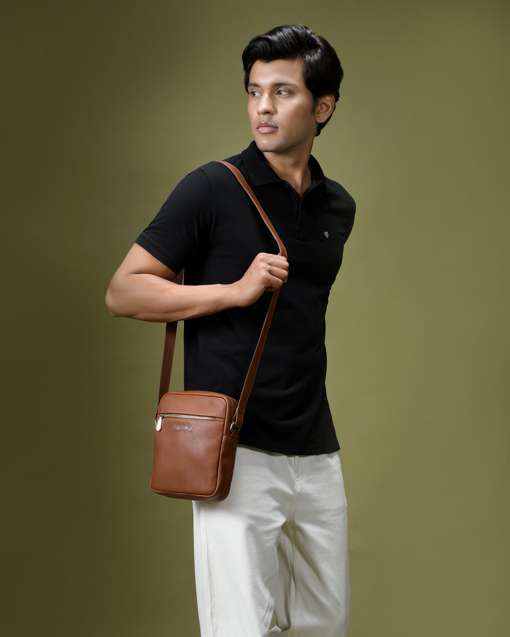 VERTITECH SLING BAG FOR MEN - TAN