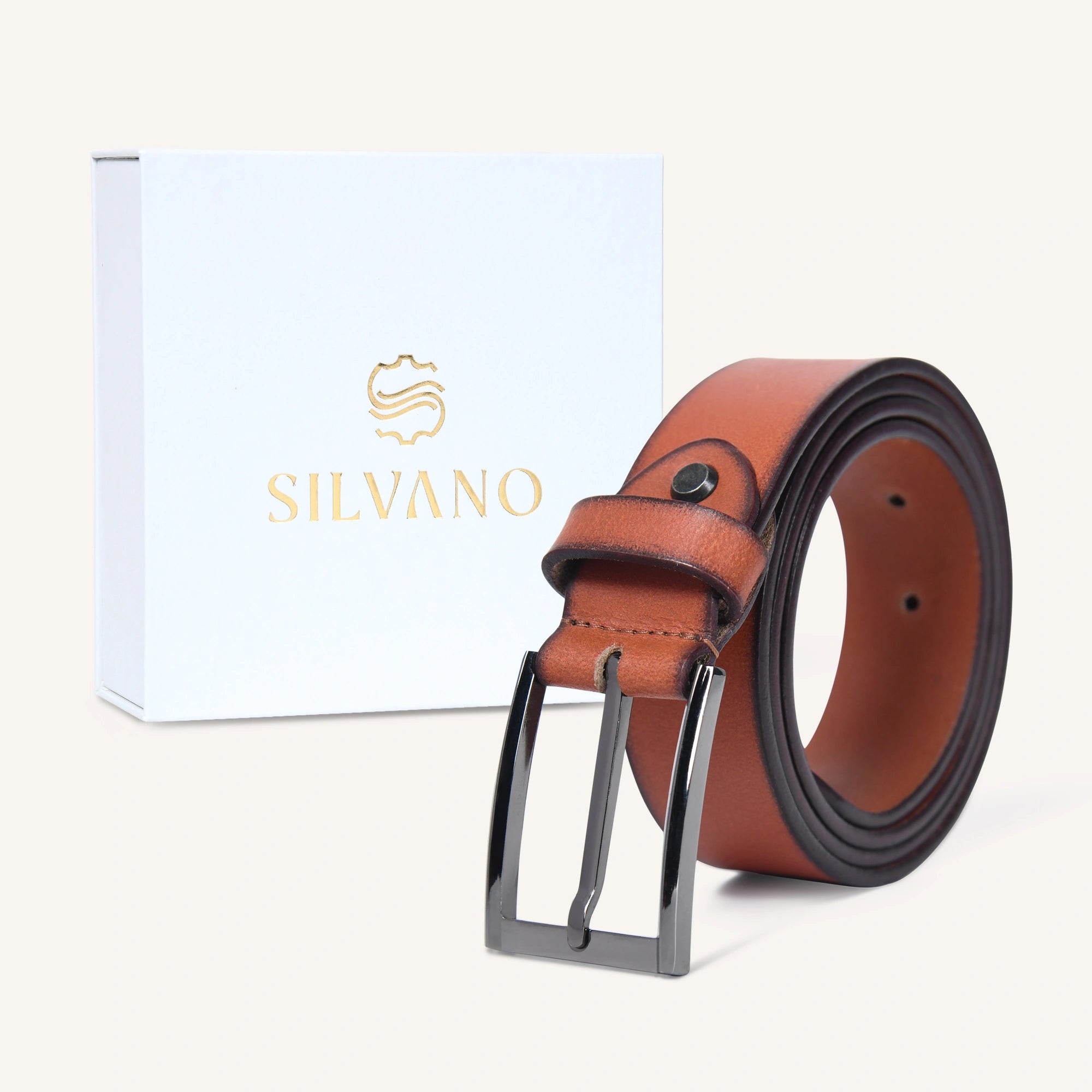ROGUE BELTS CASUAL BELT - COGNAC