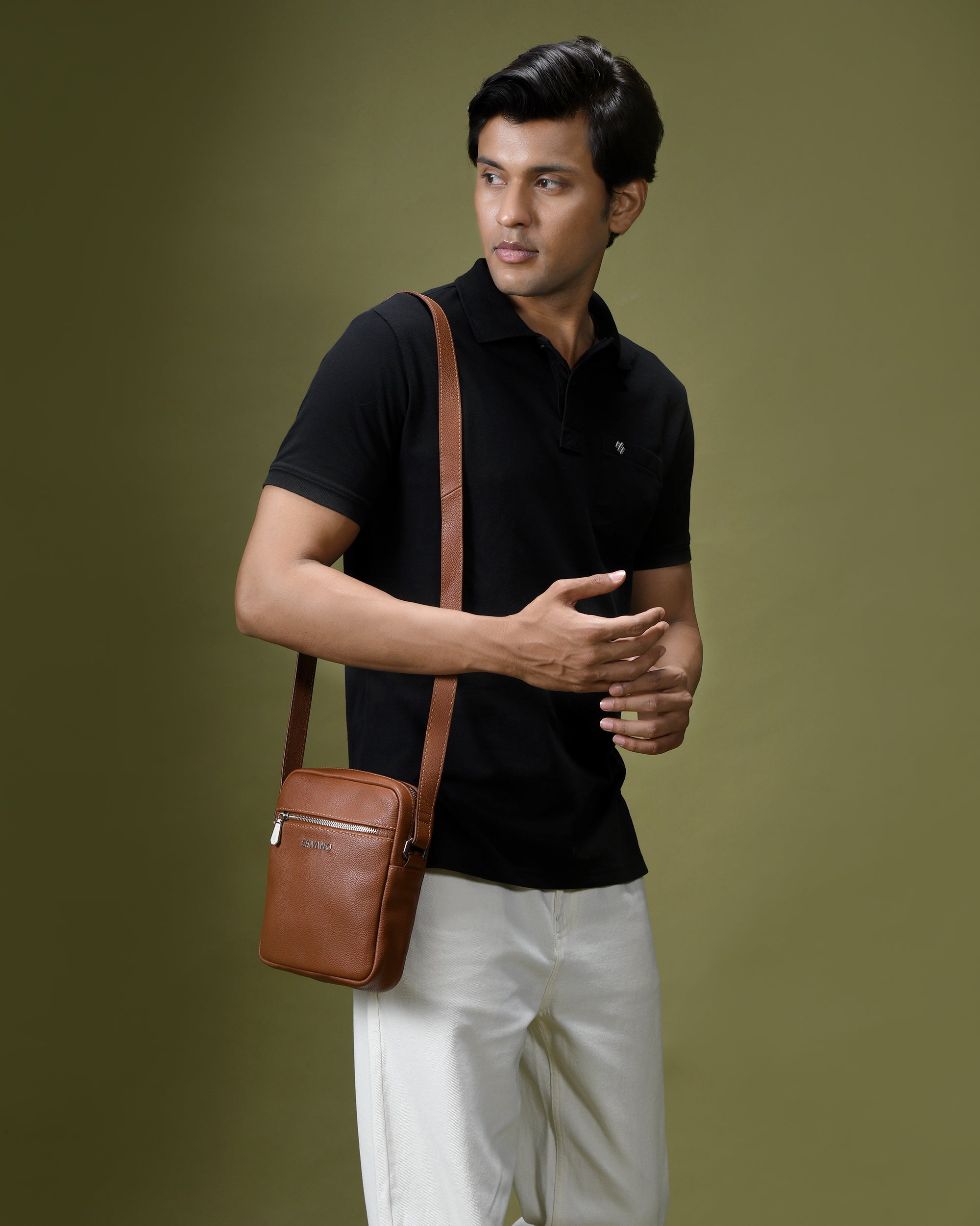 VERTITECH SLING BAG FOR MEN - TAN