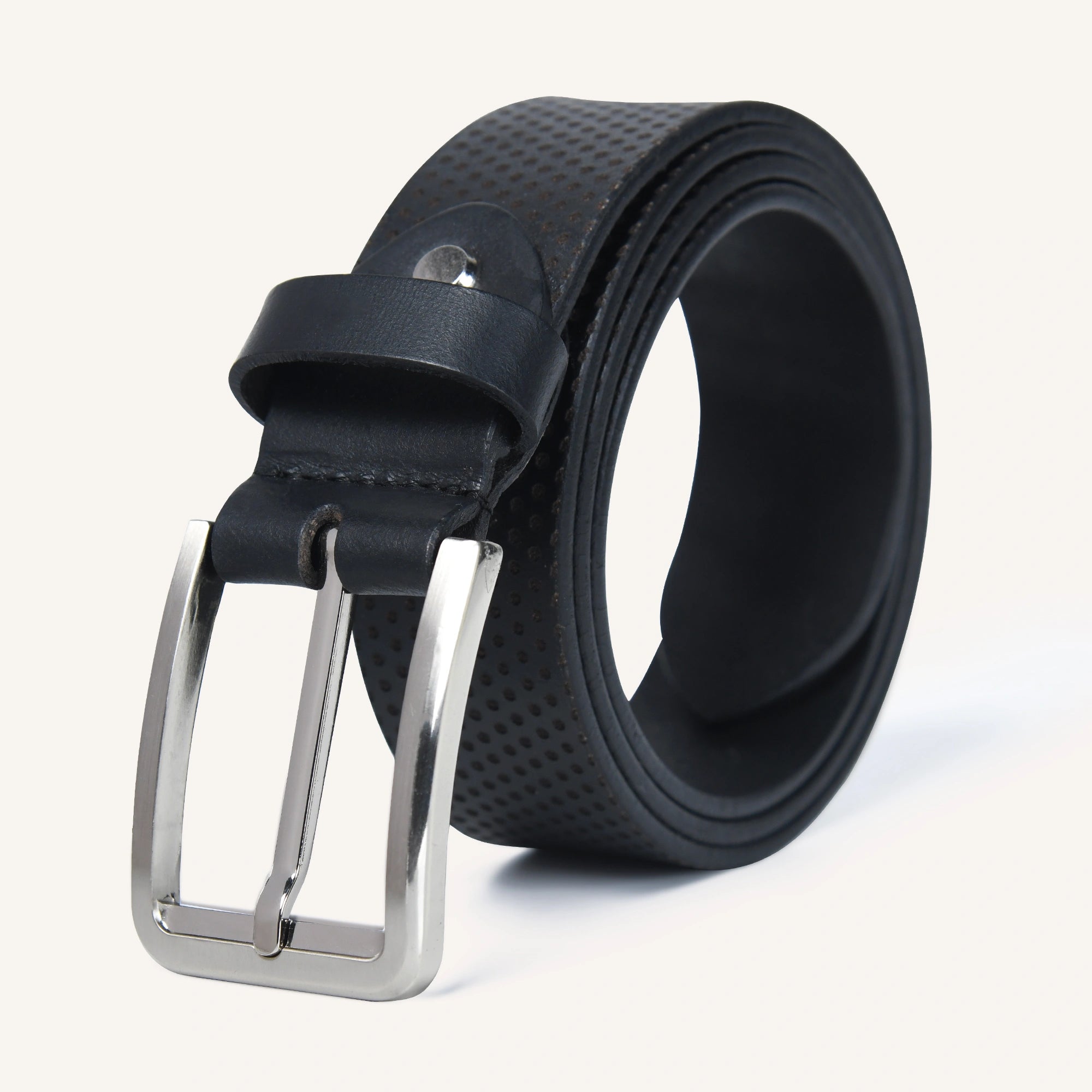 VOYAGER CASUAL BELT (LASER) - BLACK