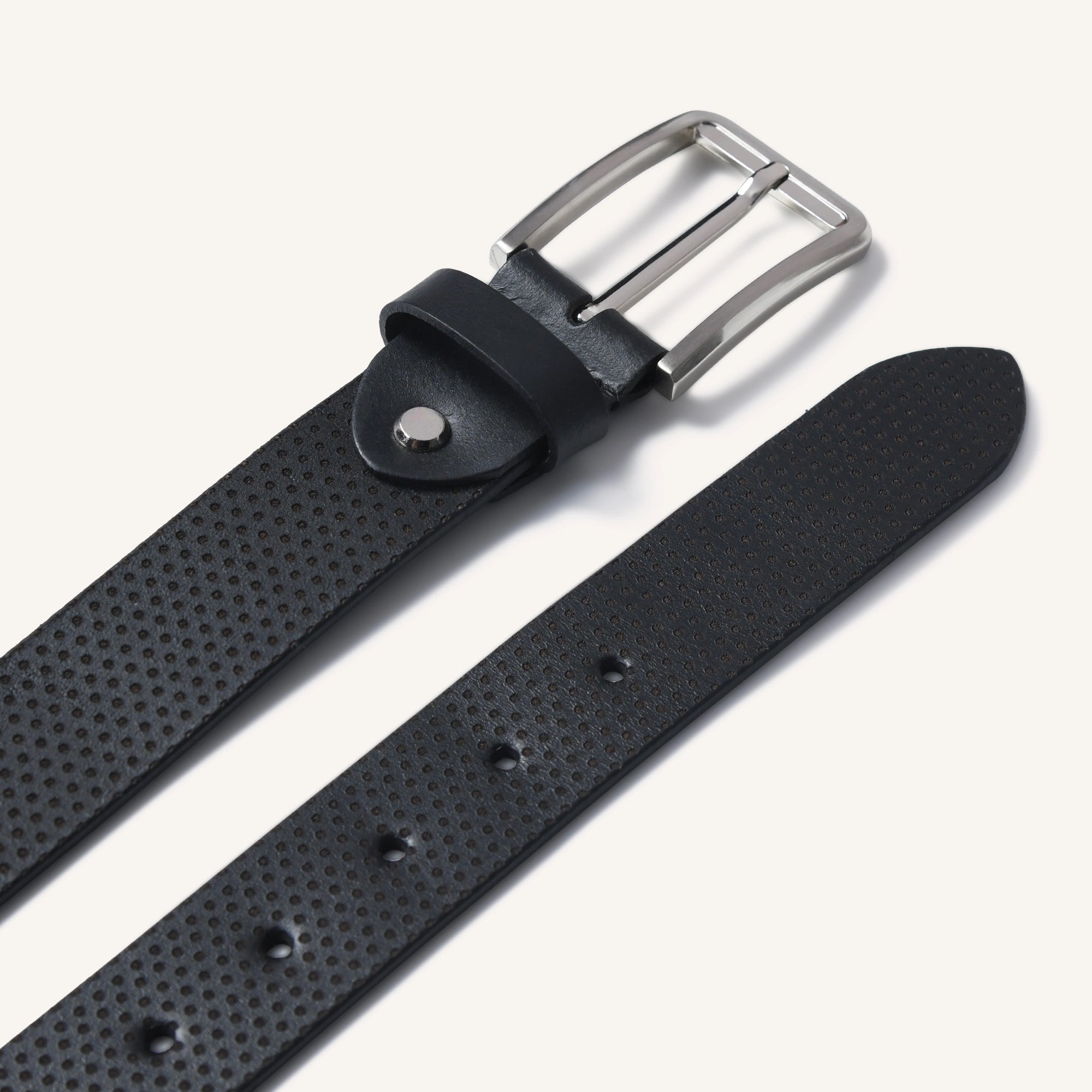 VOYAGER CASUAL BELT (LASER) - BLACK