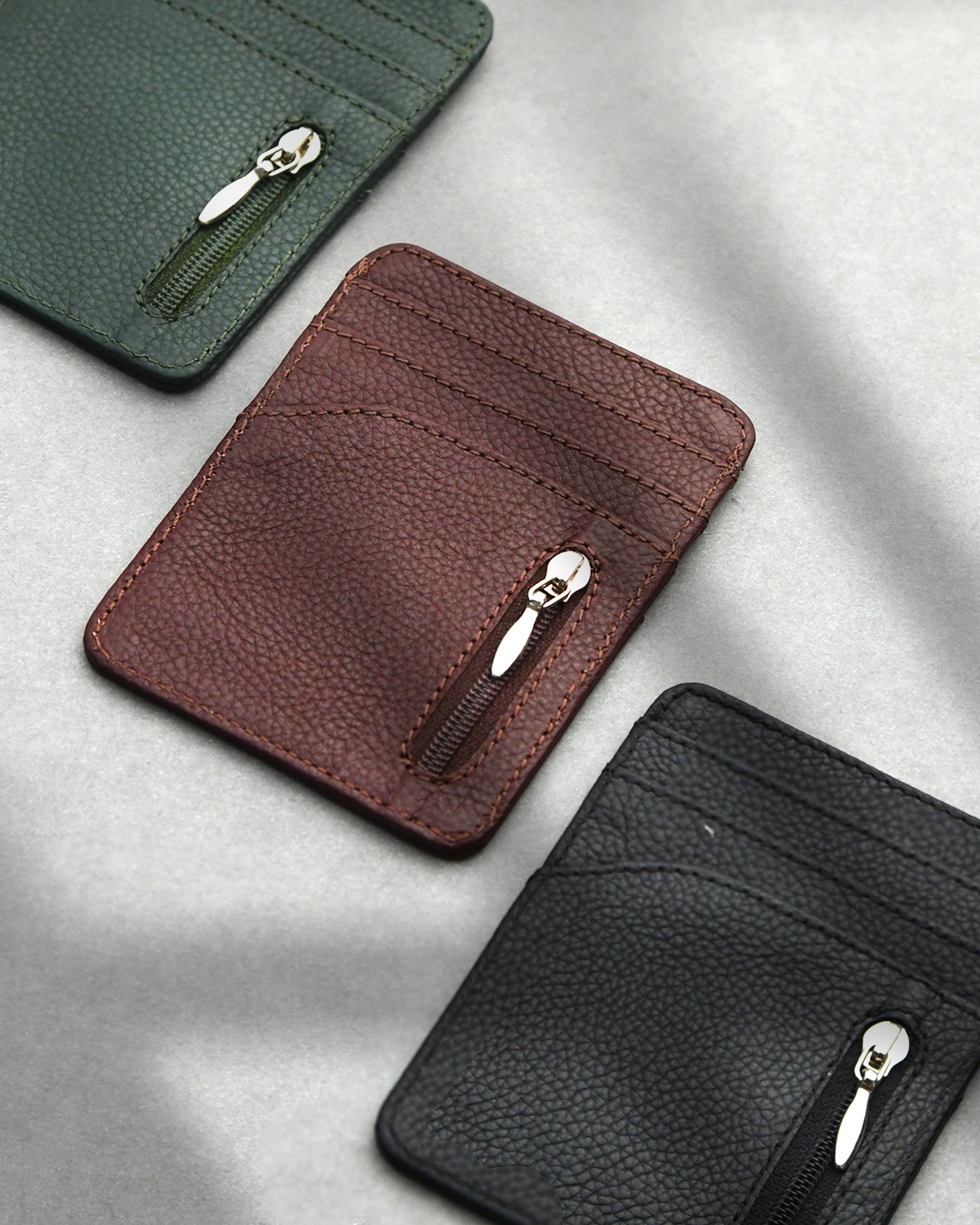 SIENA LEATHER CARD HOLDER FOR MEN - BLACK