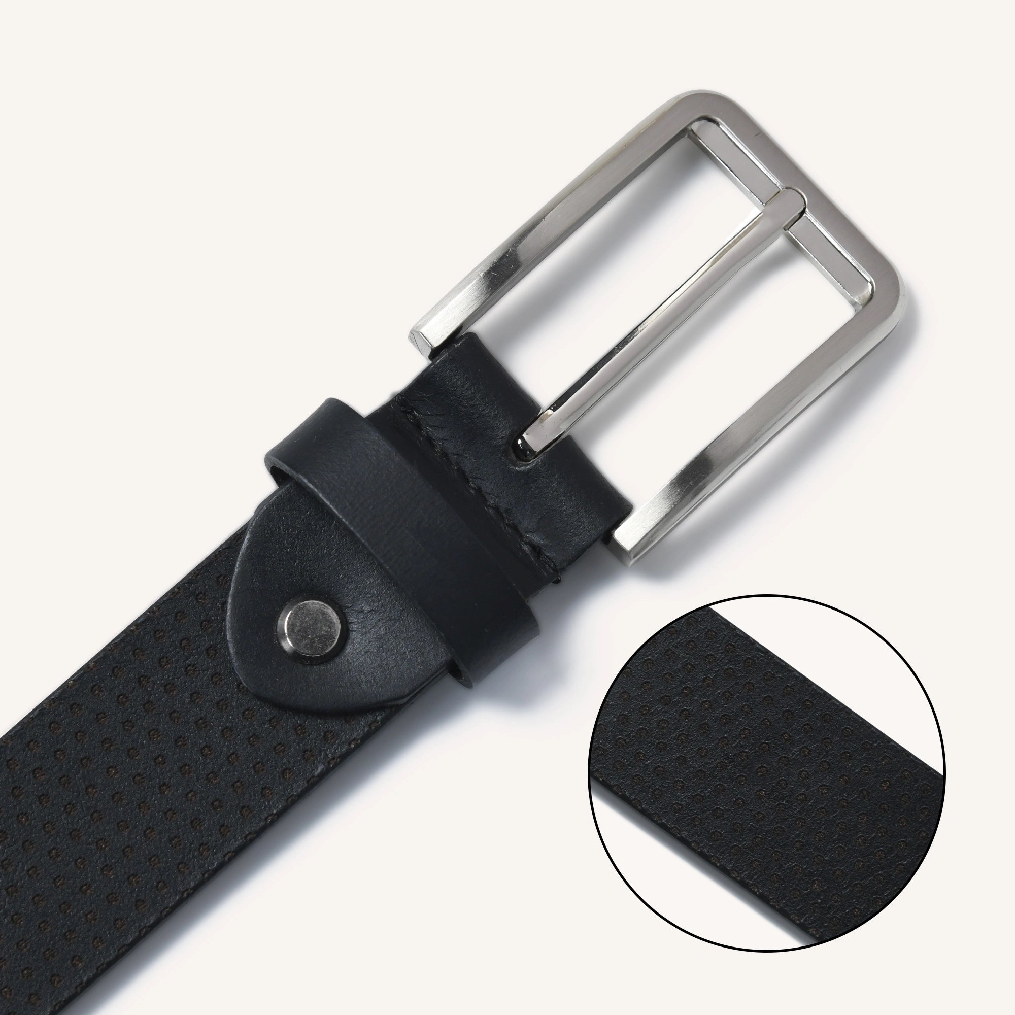 VOYAGER CASUAL BELT (LASER) - BLACK