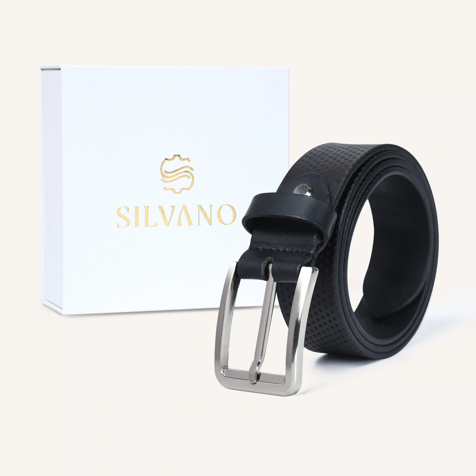 VOYAGER CASUAL BELT (LASER) - BLACK
