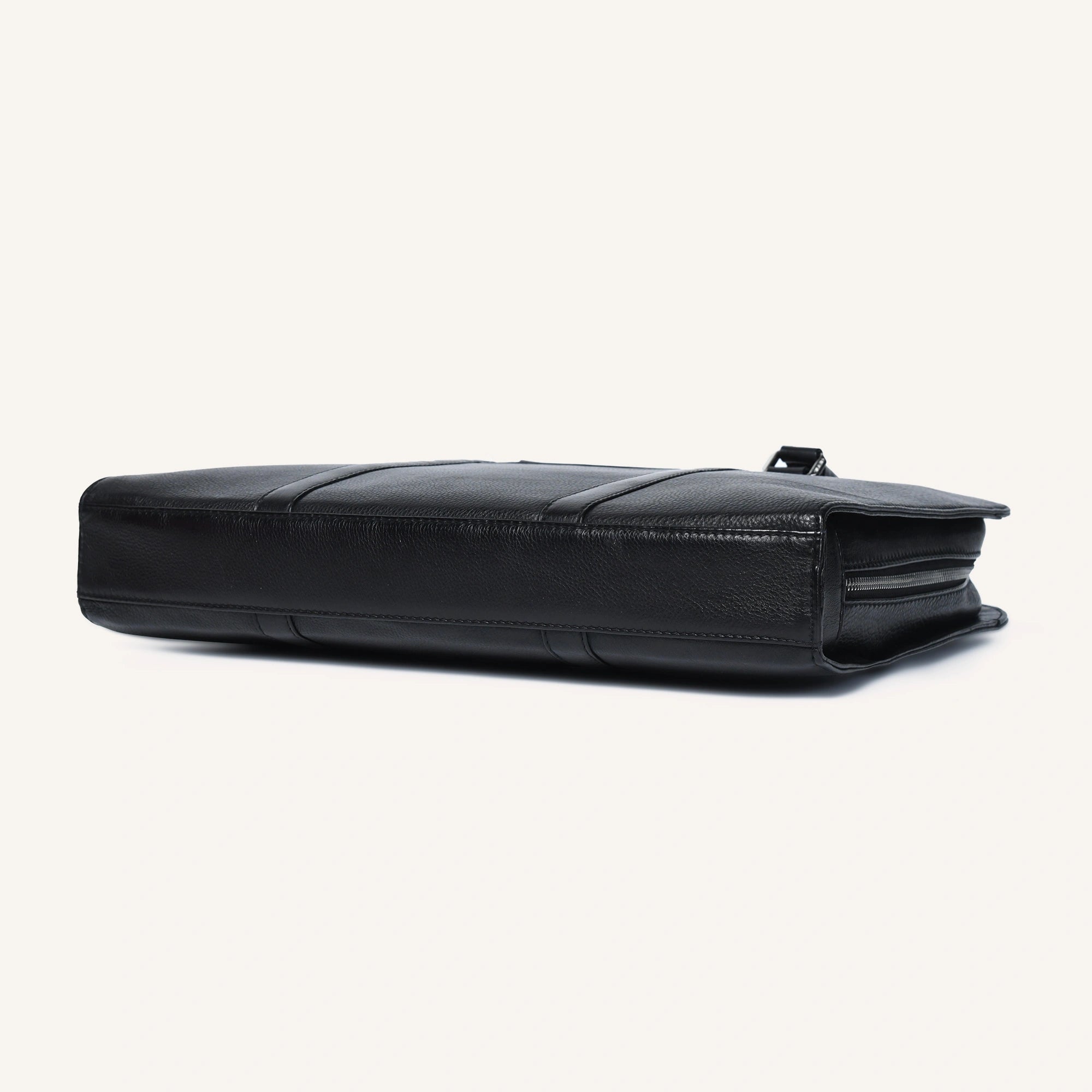 silvano mayfair laptop bag - black leather laptop bag