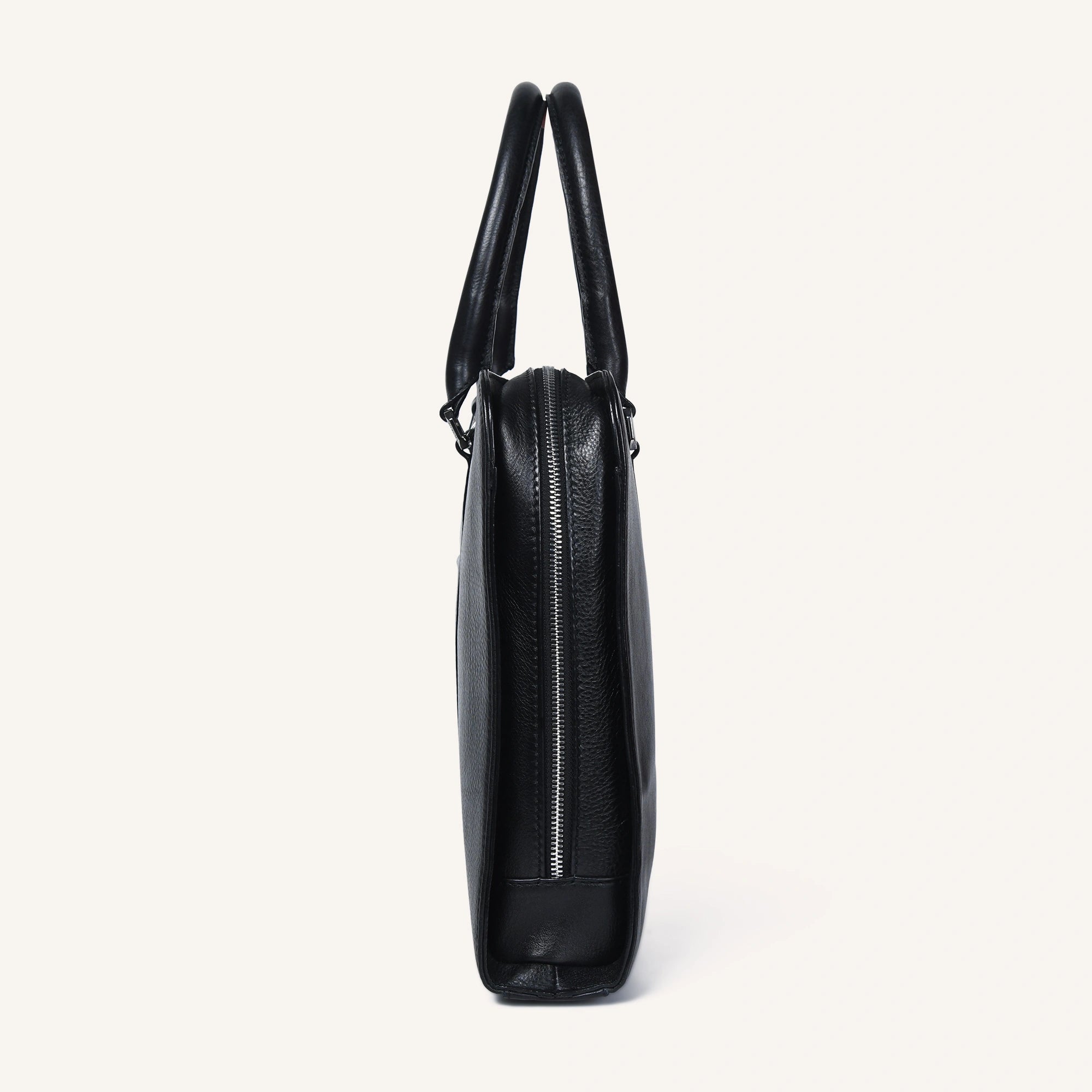 silvano mayfair laptop bag - black leather laptop bag