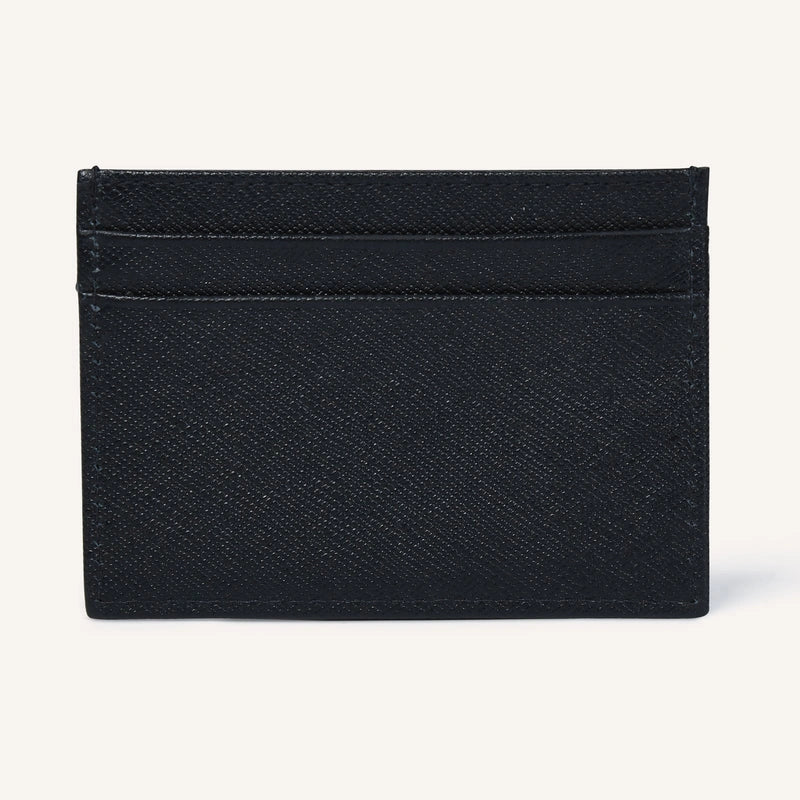silvano titan tally card holder - black leather card holder