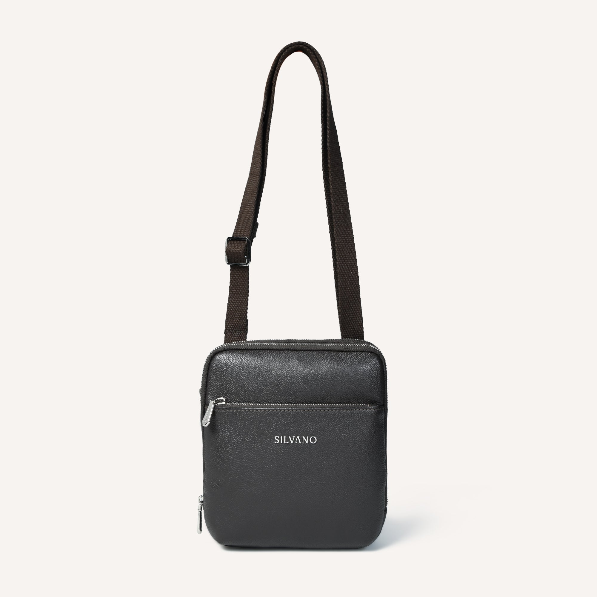 MANHATTAN MESSENGER BAG FOR MEN - DARK BROWN