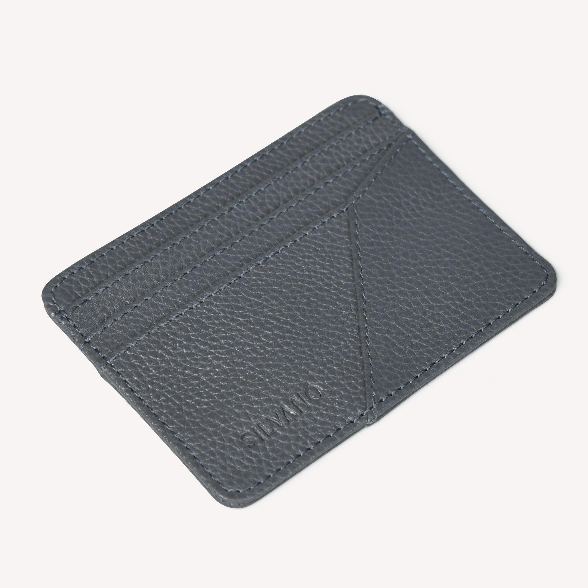 ARCO VAULT LEATHER CARD HOLDER FOR MEN – GREY