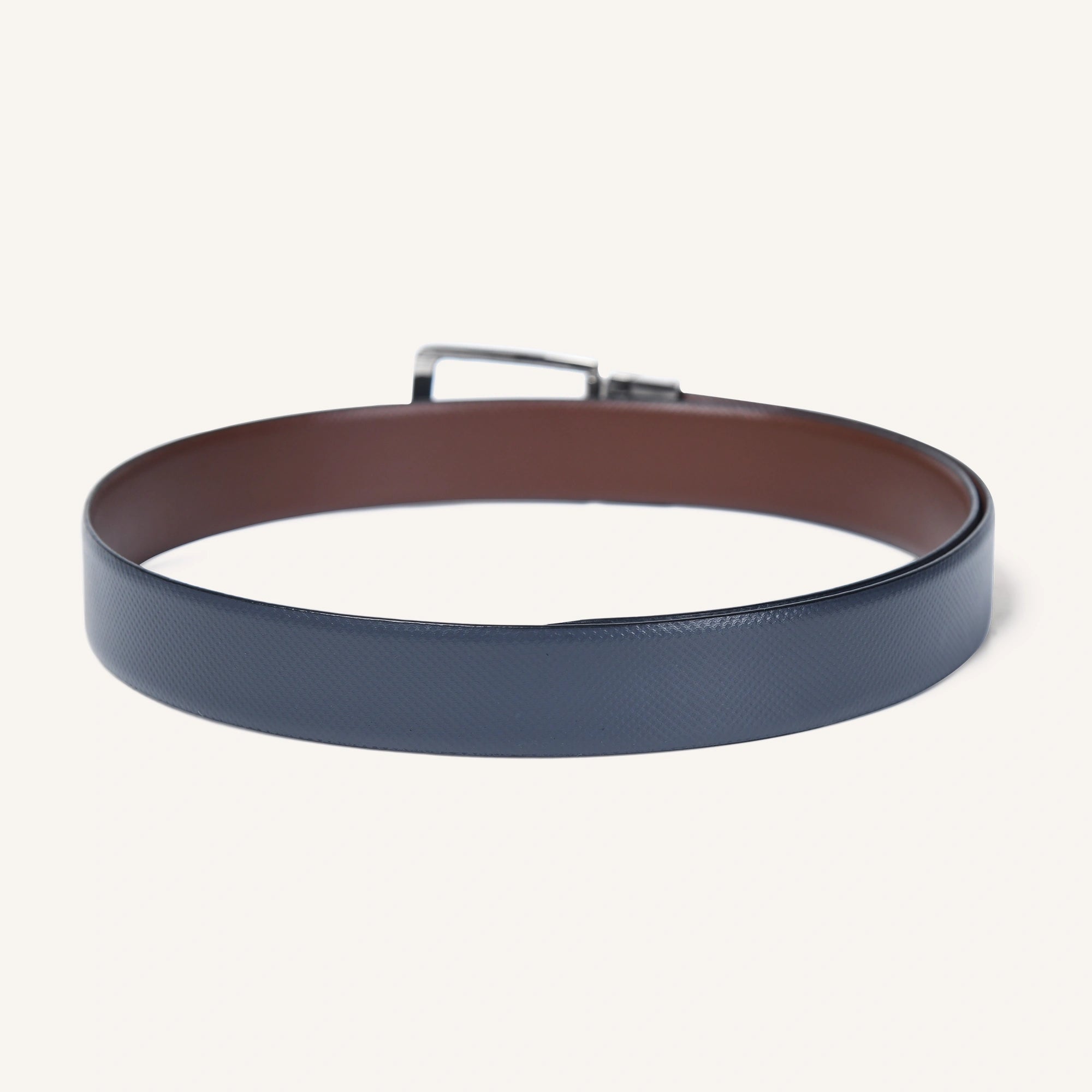 ENIGMA FORMAL REVERSIBLE BELT - GREY/BROWN