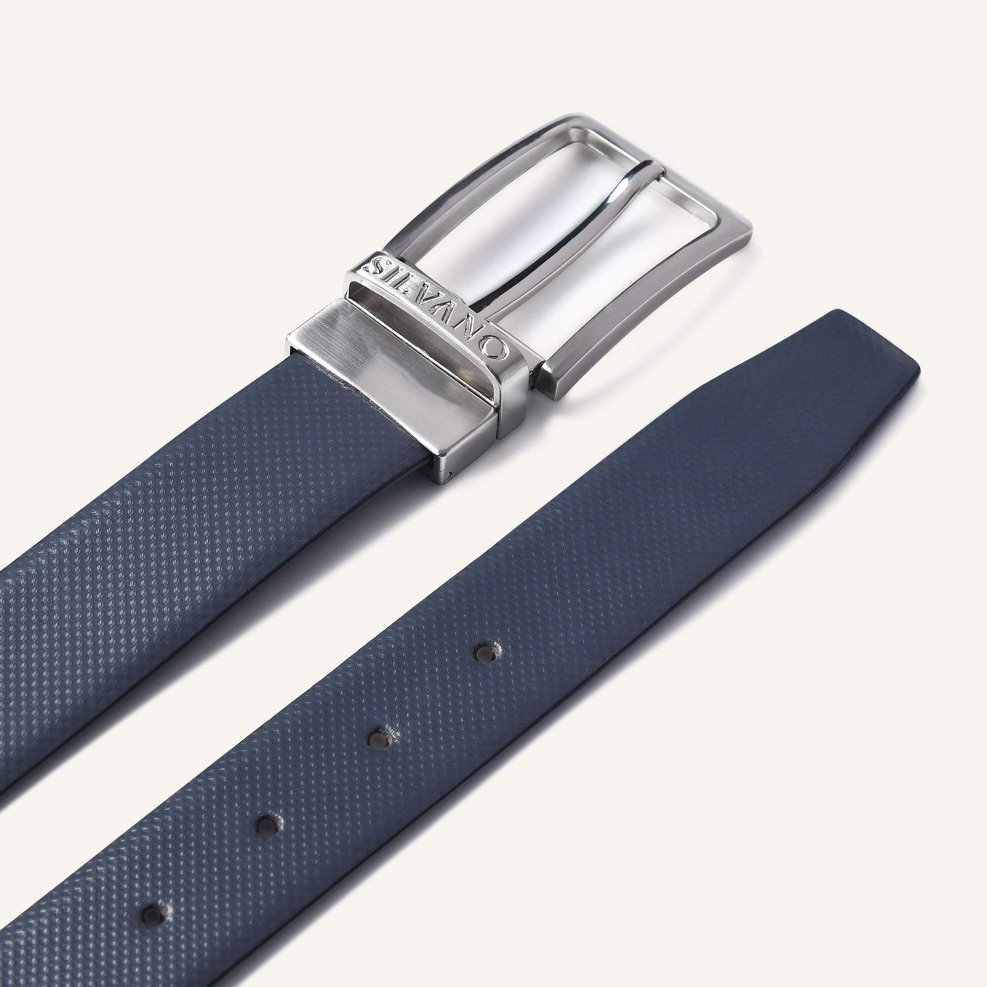 ENIGMA FORMAL REVERSIBLE BELT - GREY/BROWN