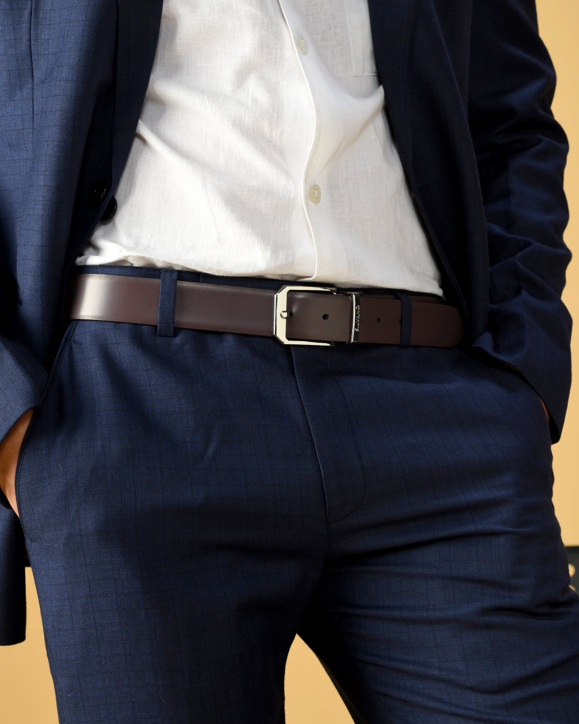 MIDNIGHT LEDGER Belt FOR MEN – GREY/ CAVIAR