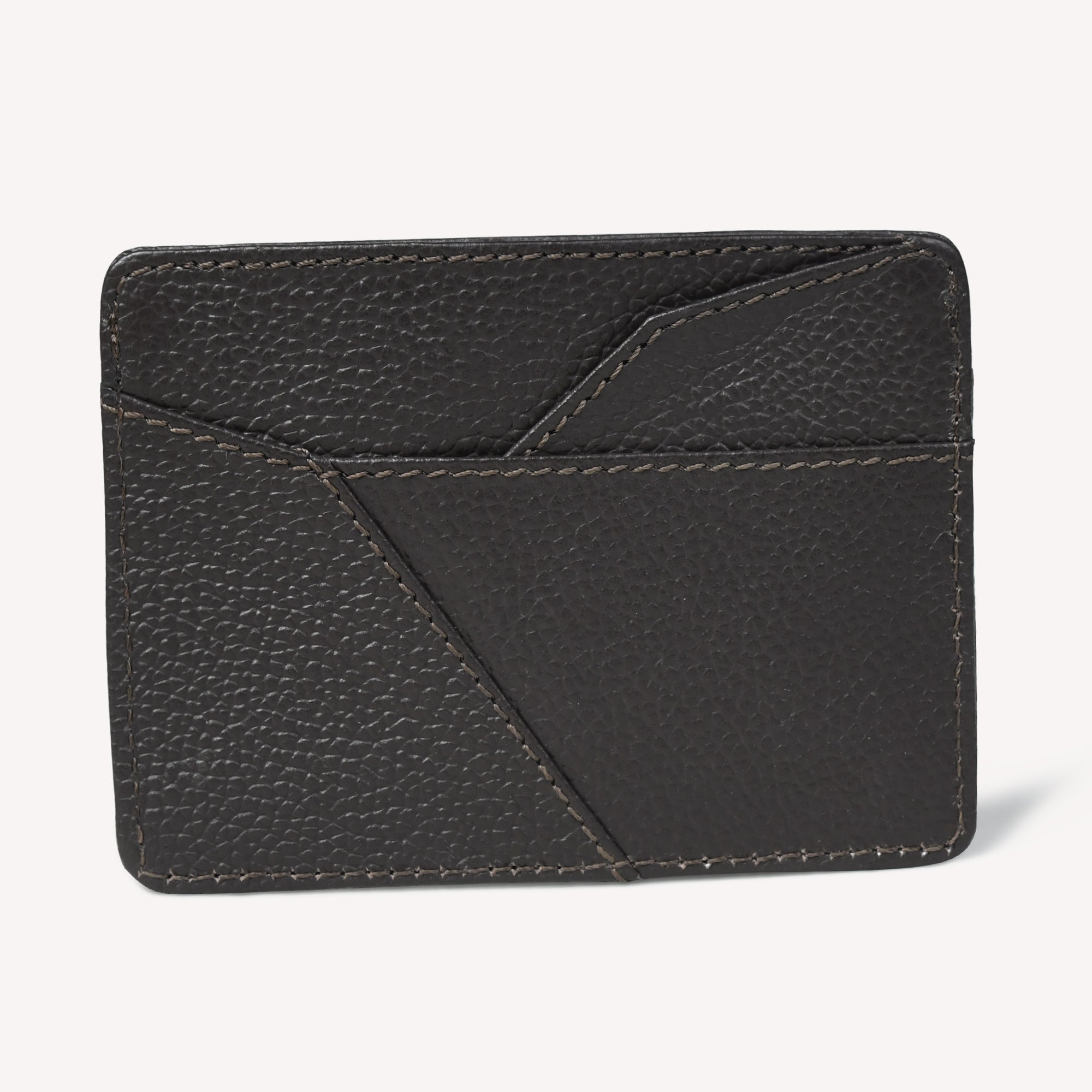 ARCO VAULT LEATHER CARD HOLDER FOR MEN – DARK BROWN