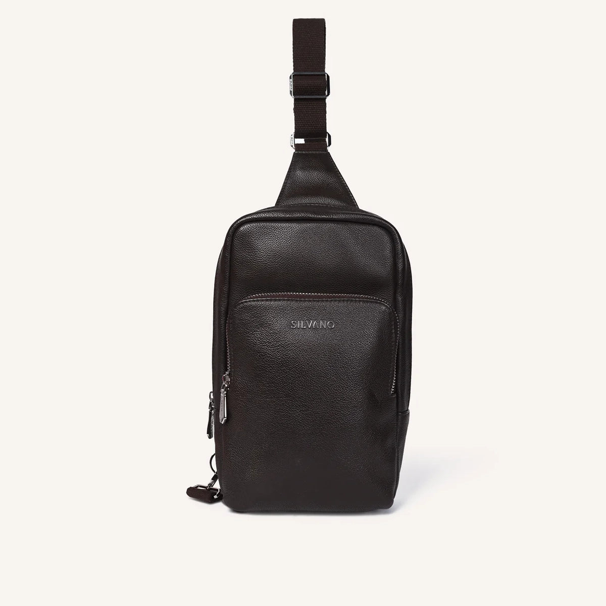 silvano rider pack crossbody bag - brown leather crossbody bag