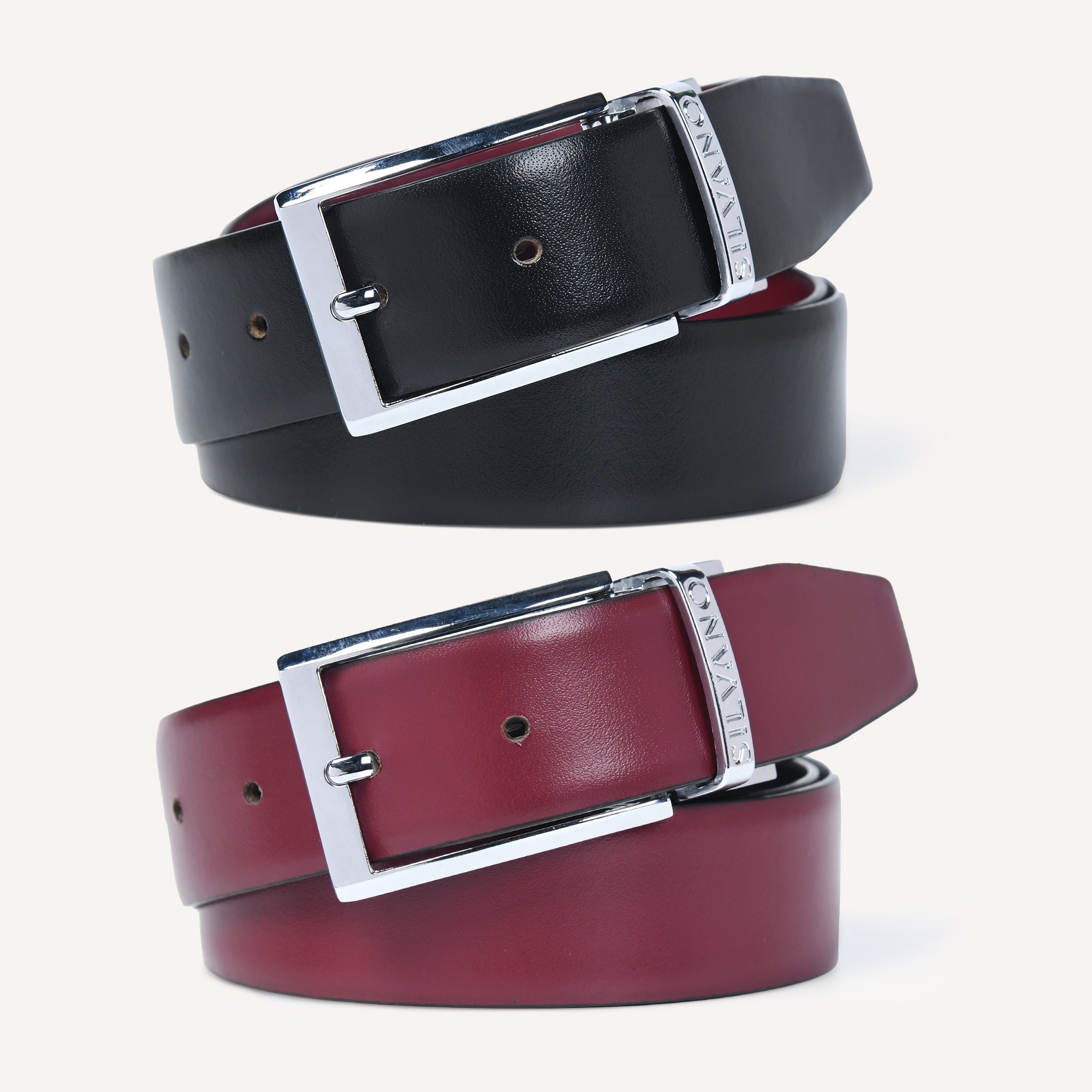 REGALIA FORMAL REVERSIBLE BELT - RED/BLACK
