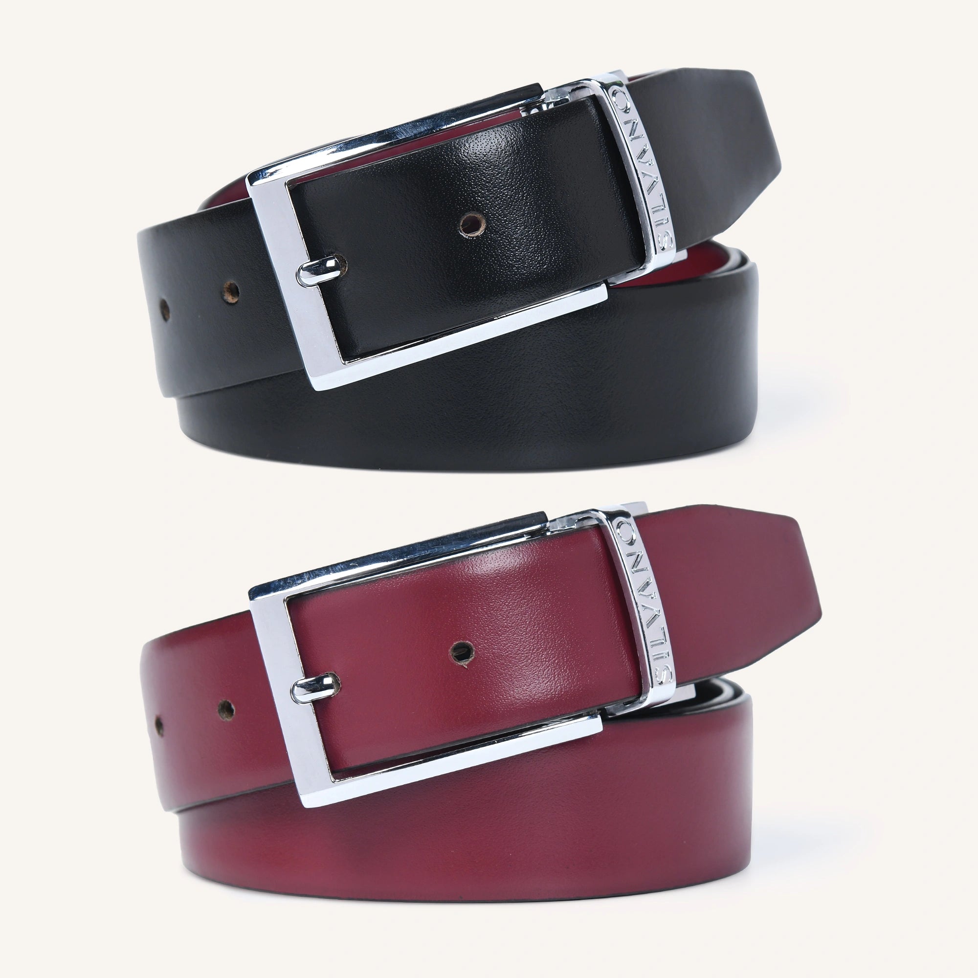 REGALIA FORMAL REVERSIBLE BELT - RED/BLACK