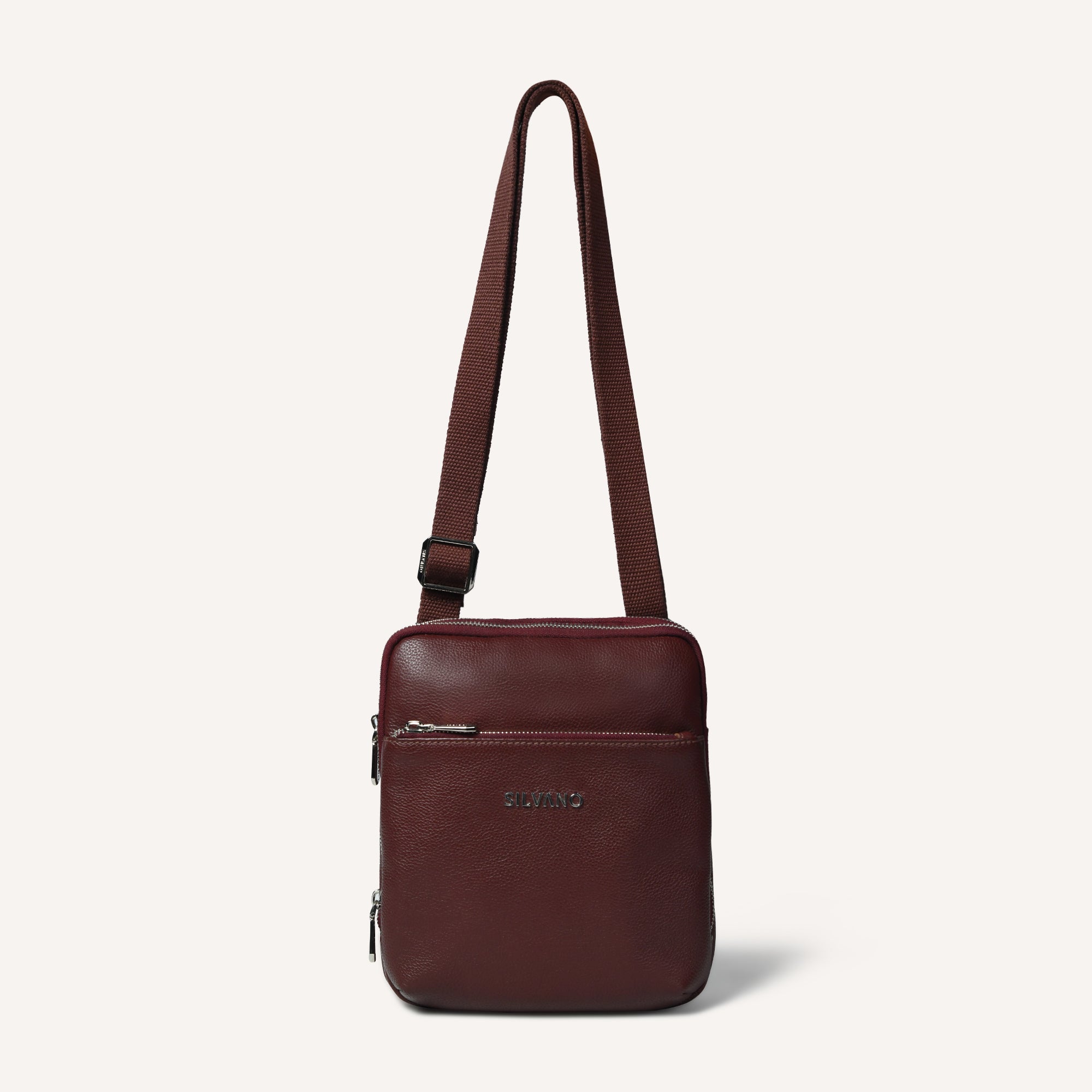 MANHATTAN MESSENGER BAG FOR MEN - BURGUNDY