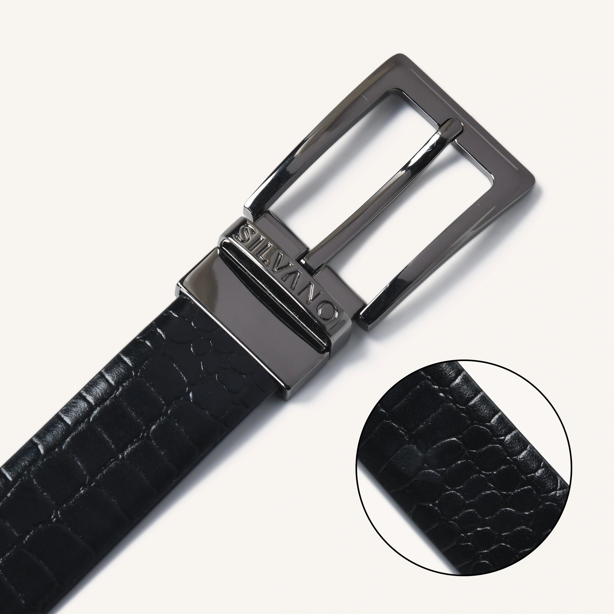 CLASSIC CLAPS FORMAL REVERSIBLE BELT - BLACK