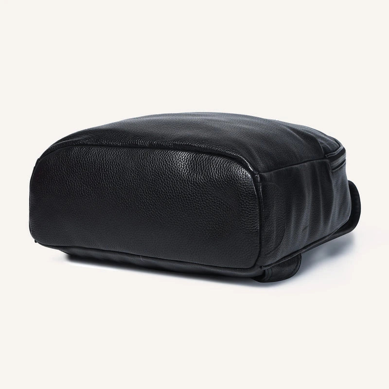 silvano commute pack backpack - black leather backpack