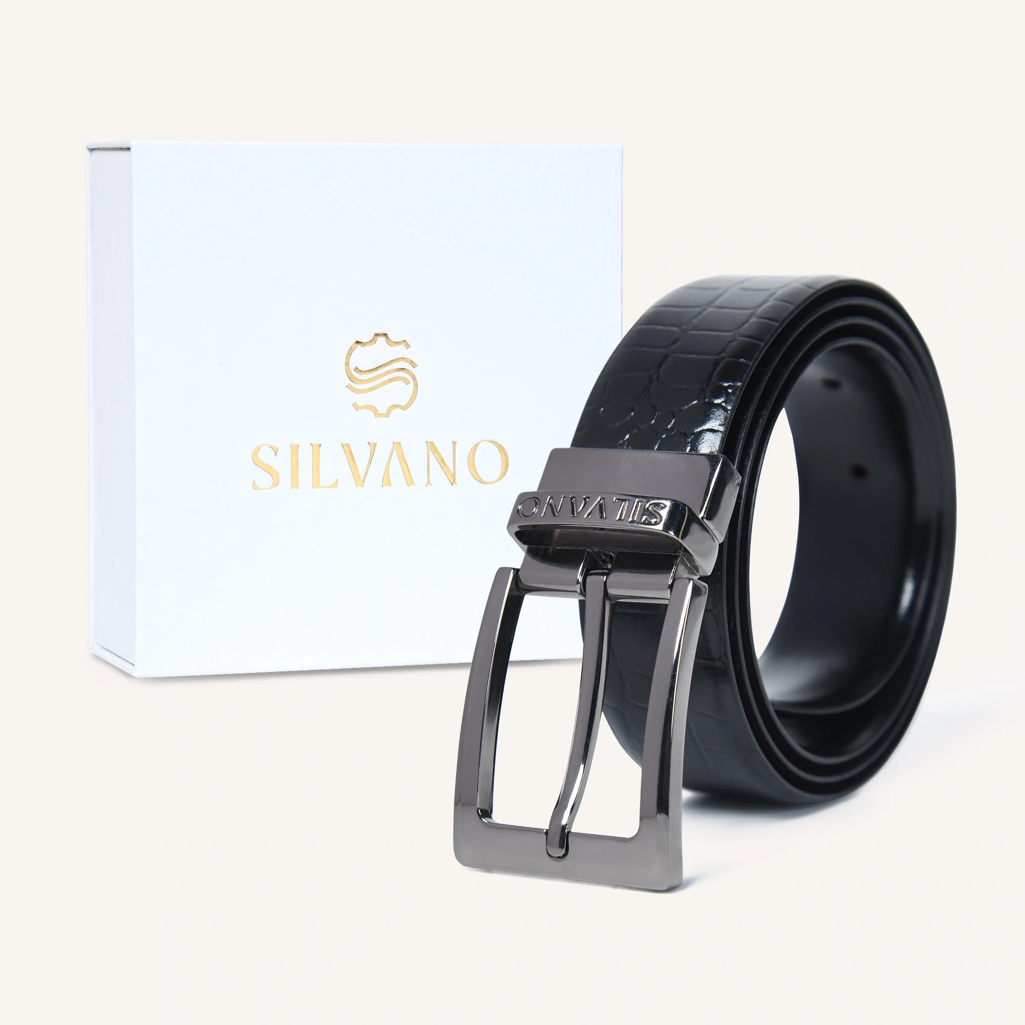 CLASSIC CLAPS FORMAL REVERSIBLE BELT - BLACK