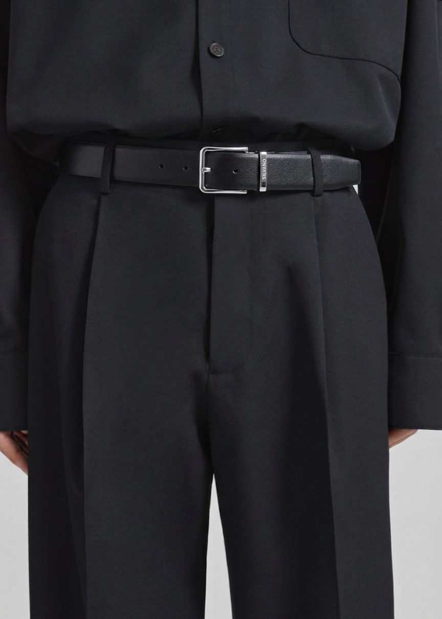 TOSCANO Belt FOR MEN – CAVIAR/BLUE DEPTHS