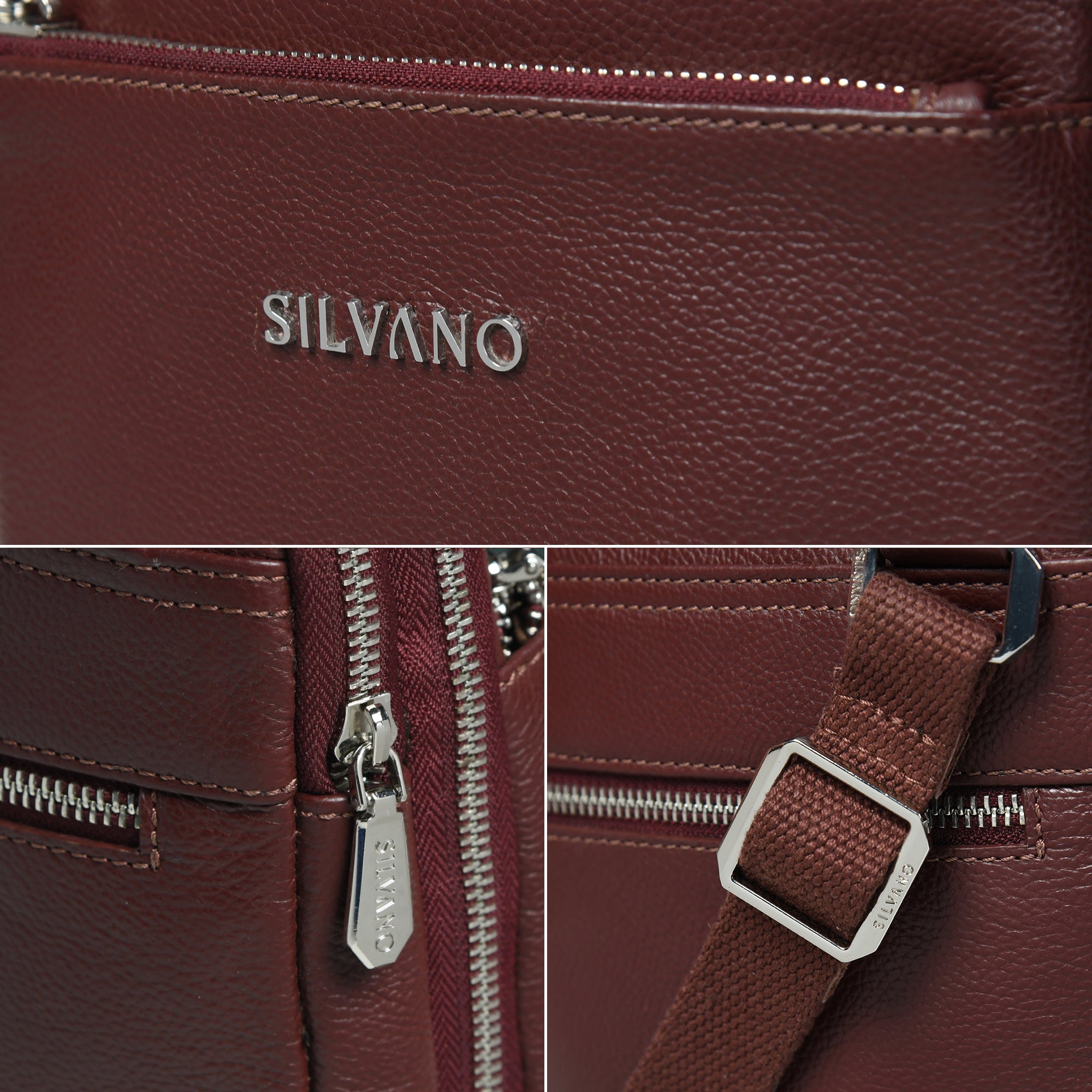 MANHATTAN MESSENGER BAG FOR MEN - BURGUNDY