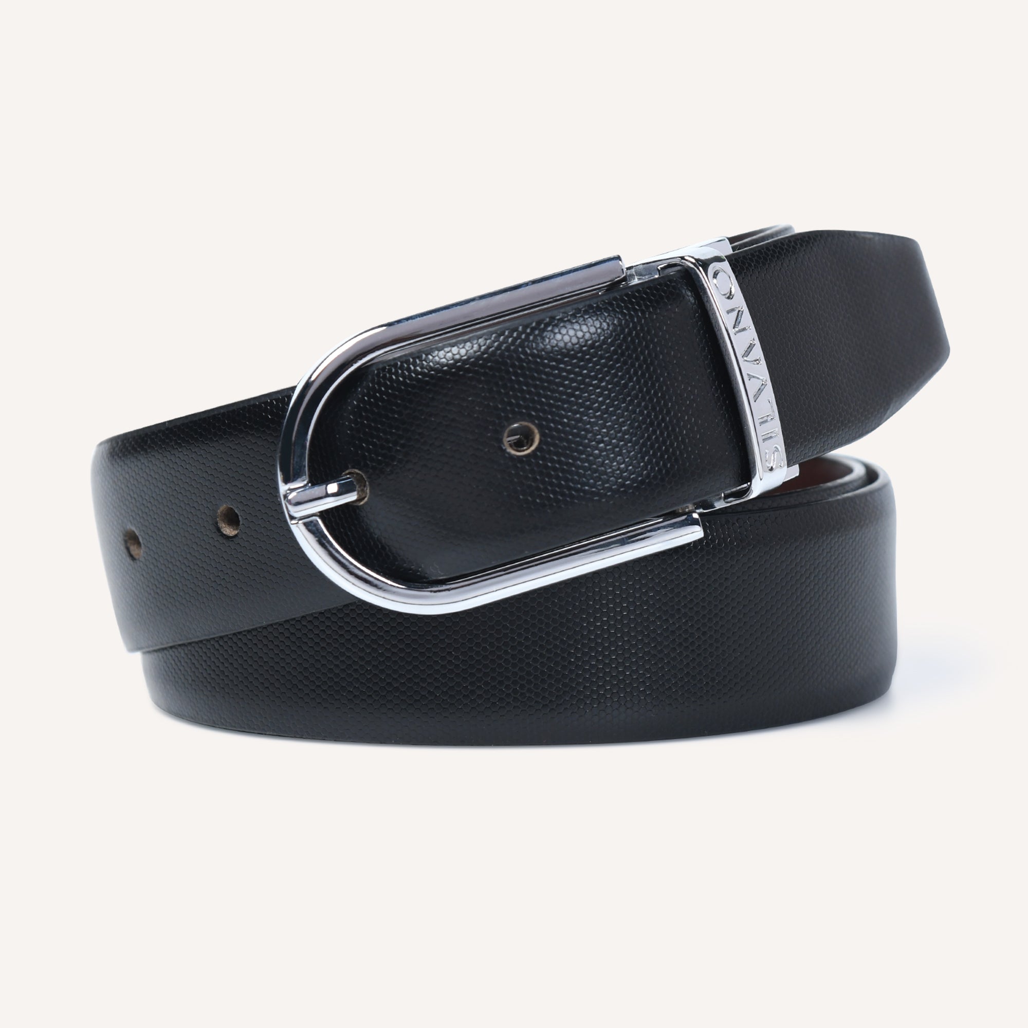 MIGUEL FORMAL REVERSIBLE BELT - BLACK/BROWN