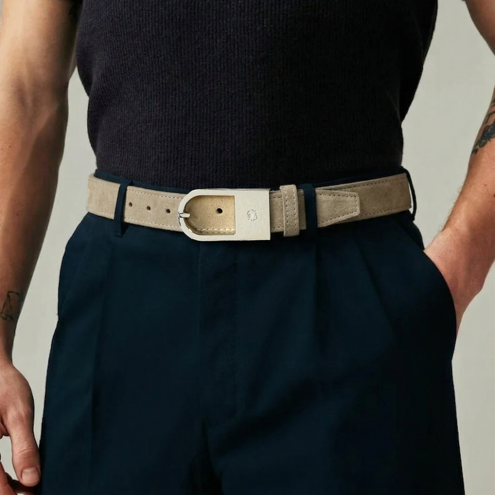 VITTORIO Belt FOR MEN – BEIGE