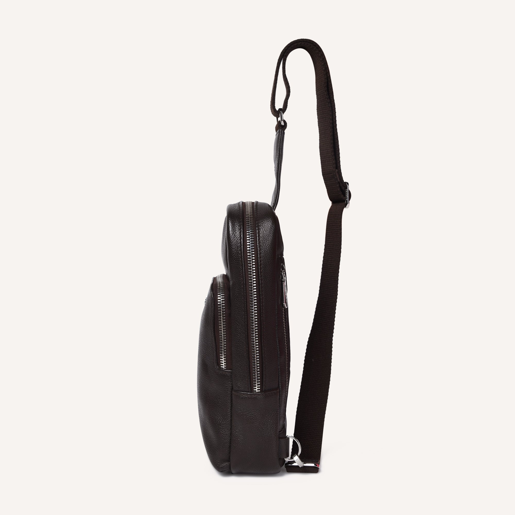 silvano rider pack crossbody bag - brown leather crossbody bag