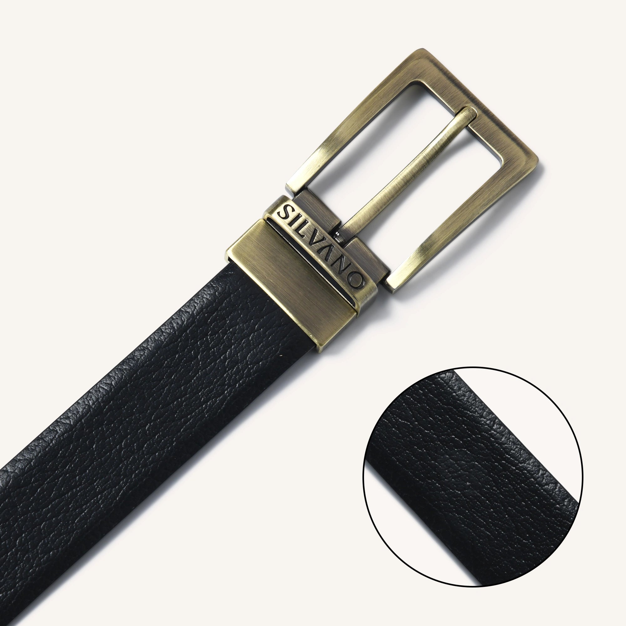 TRIUMPH CINCH FORMAL REVERSIBLE BELT - BLACK/DARK BROWN