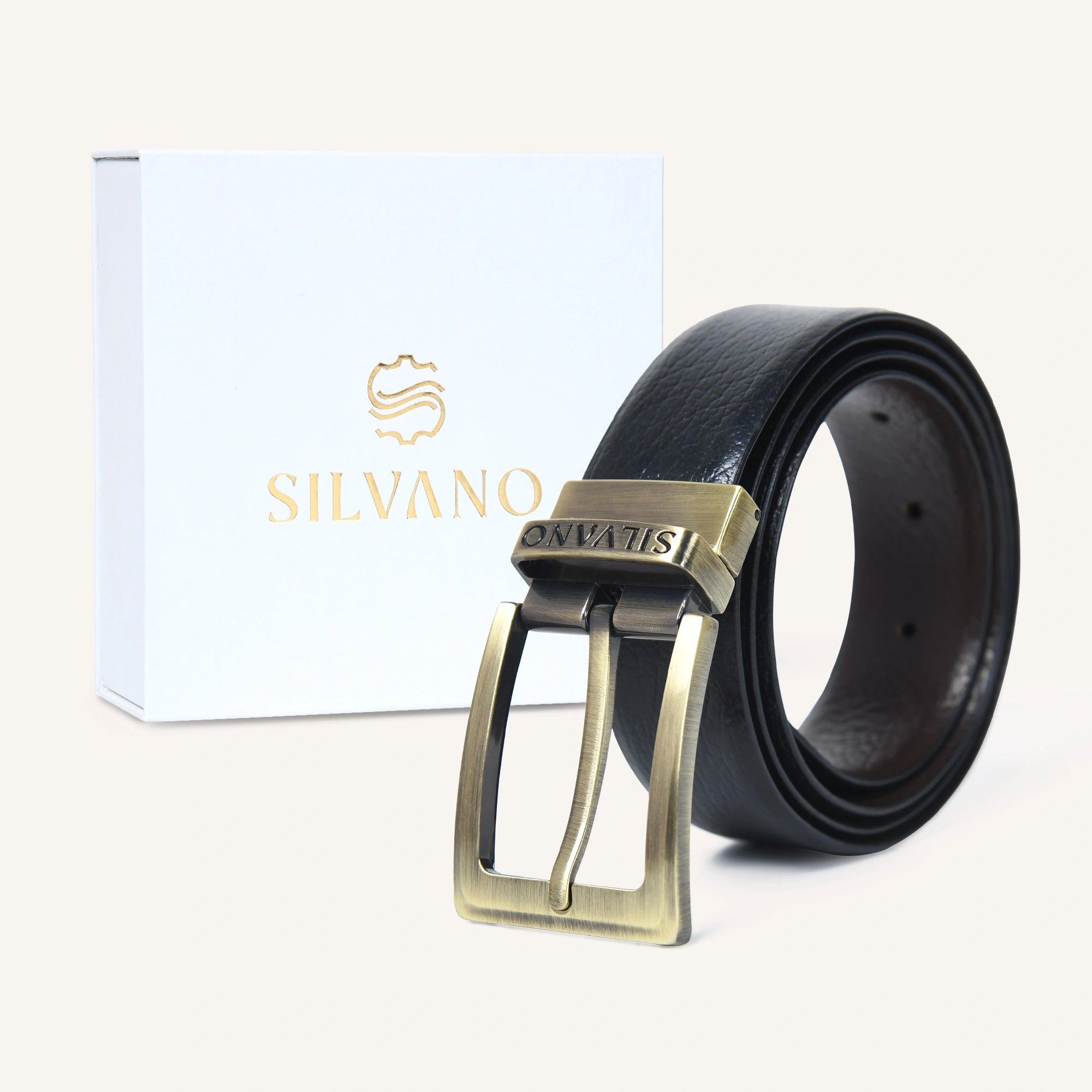 TRIUMPH CINCH FORMAL REVERSIBLE BELT - BLACK/DARK BROWN