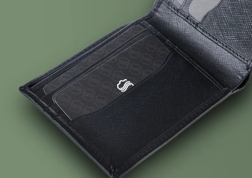 titan tally wallet - black leather wallet