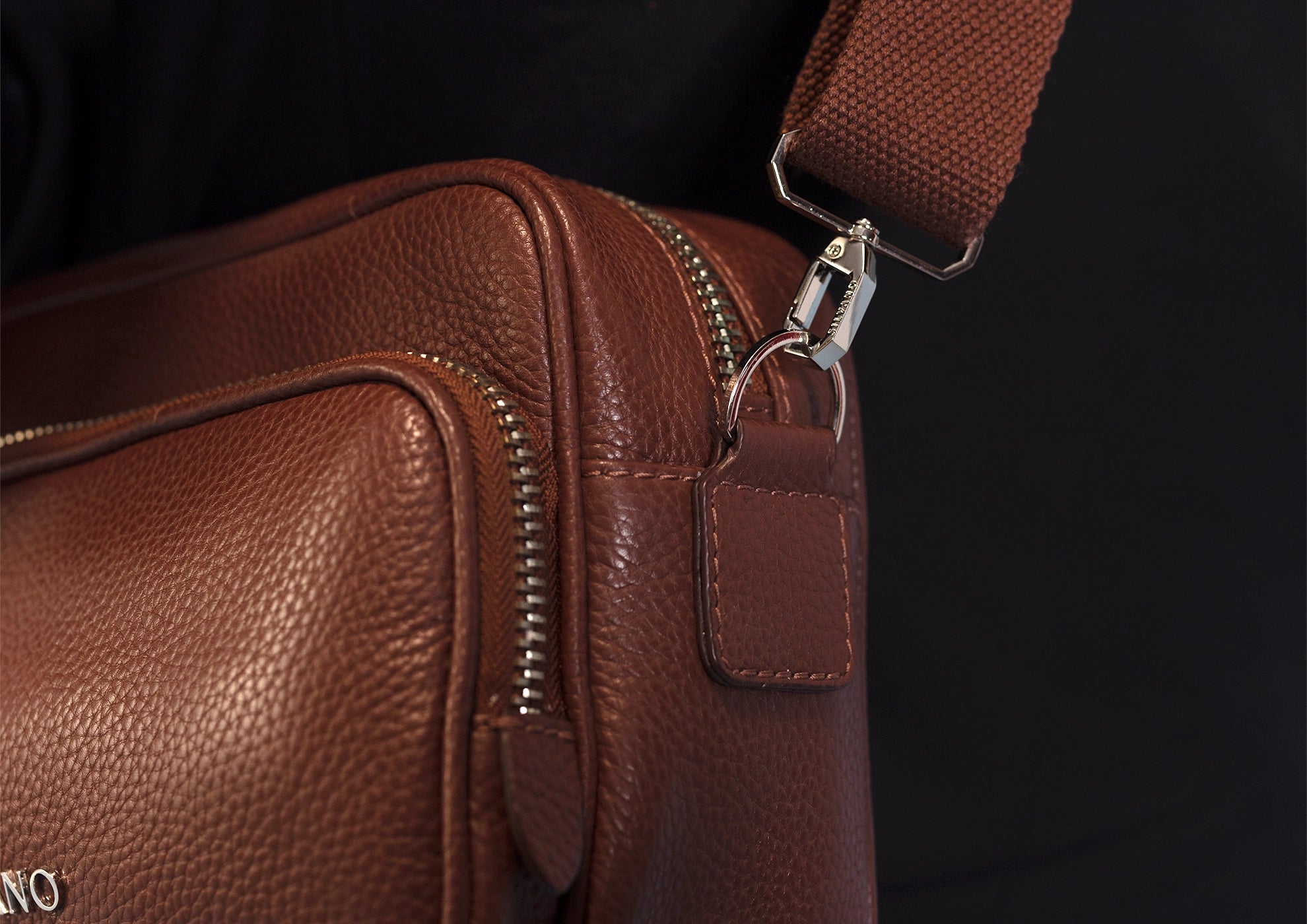 conductor crossbody bag - brown leather crossbody bag