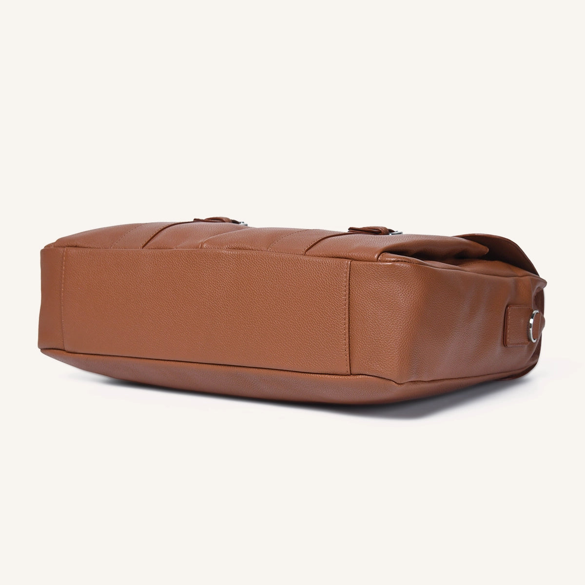 silvano code carrier messenger bag - tan leather messenger bag