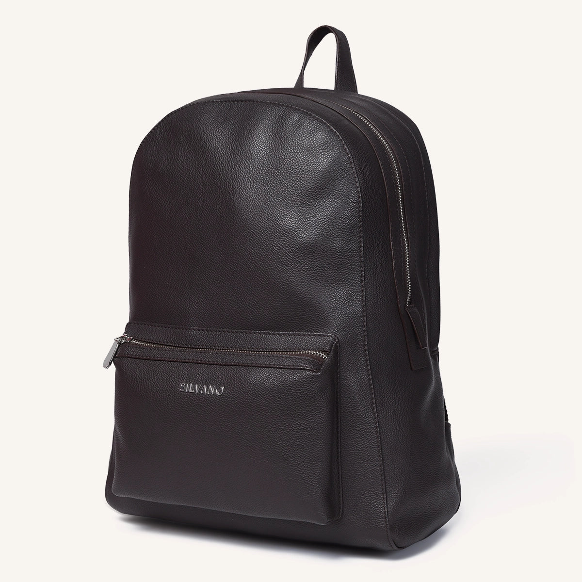 silvano trail trekkar backpack - dark brown leather backpack