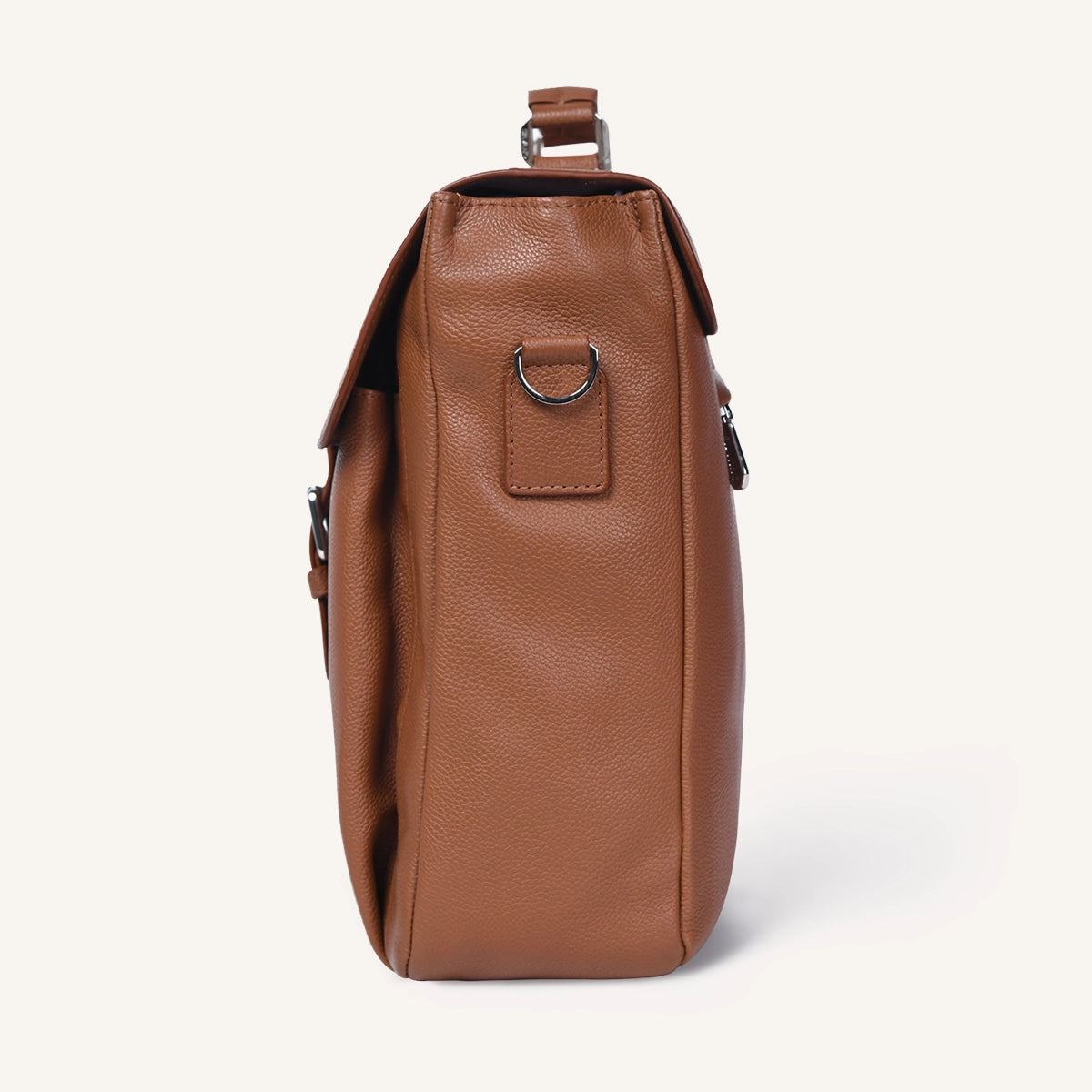 silvano code carrier messenger bag - tan leather messenger bag