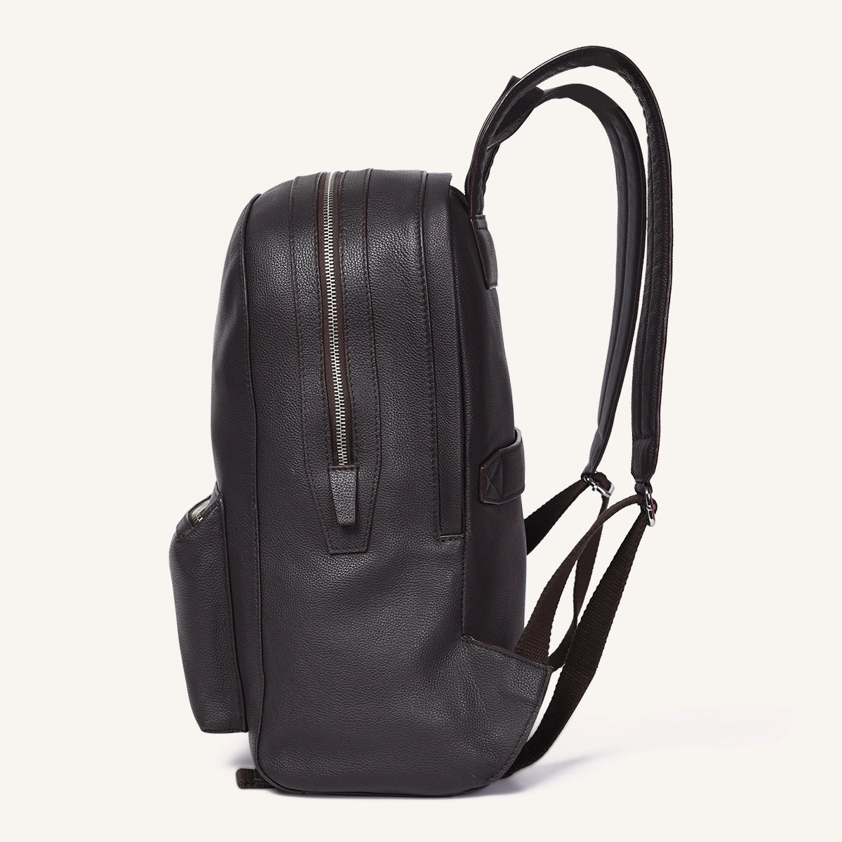 silvano trail trekkar backpack - dark brown leather backpack