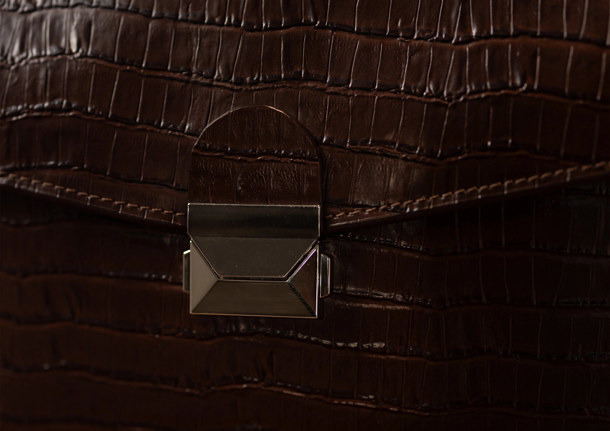 silvano carrier caddy messenger bag - dark brown leather messenger bag